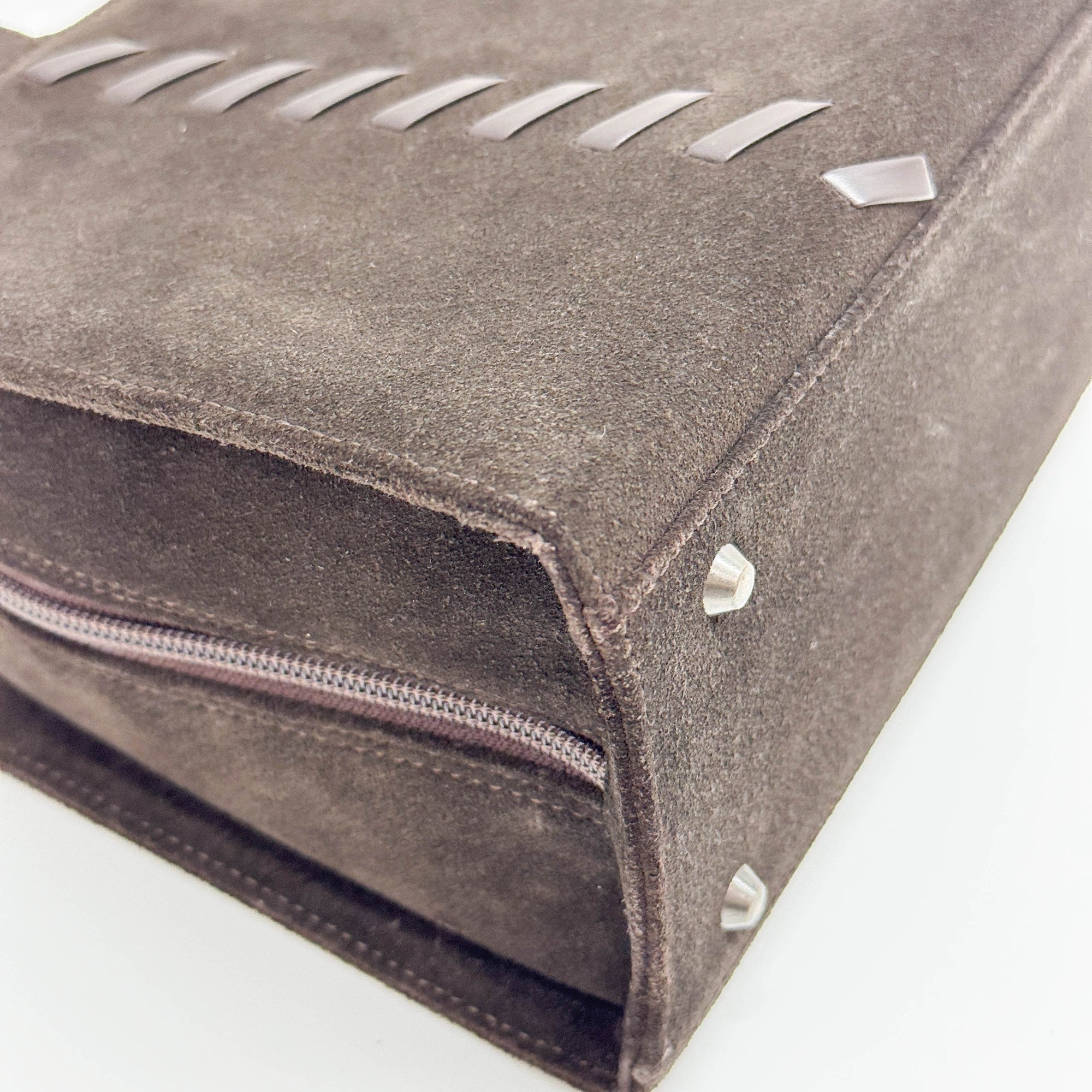 Brown Suede Shoulder Bag