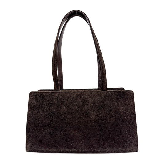 Brown Suede Shoulder Bag