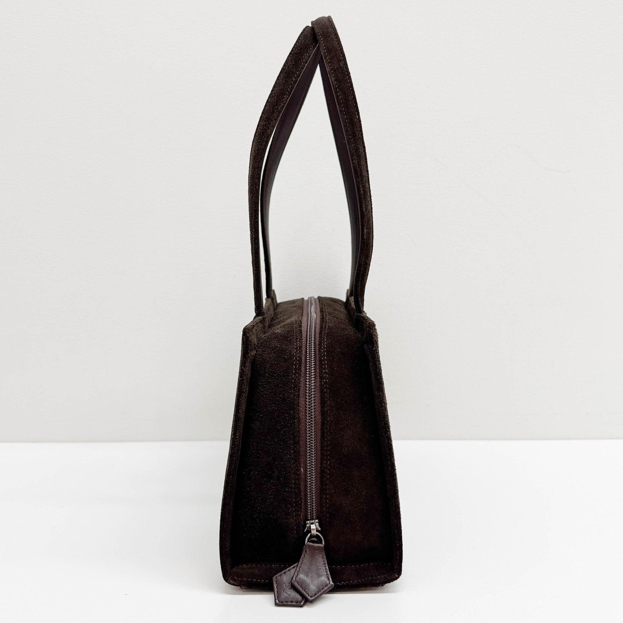 Brown Suede Shoulder Bag