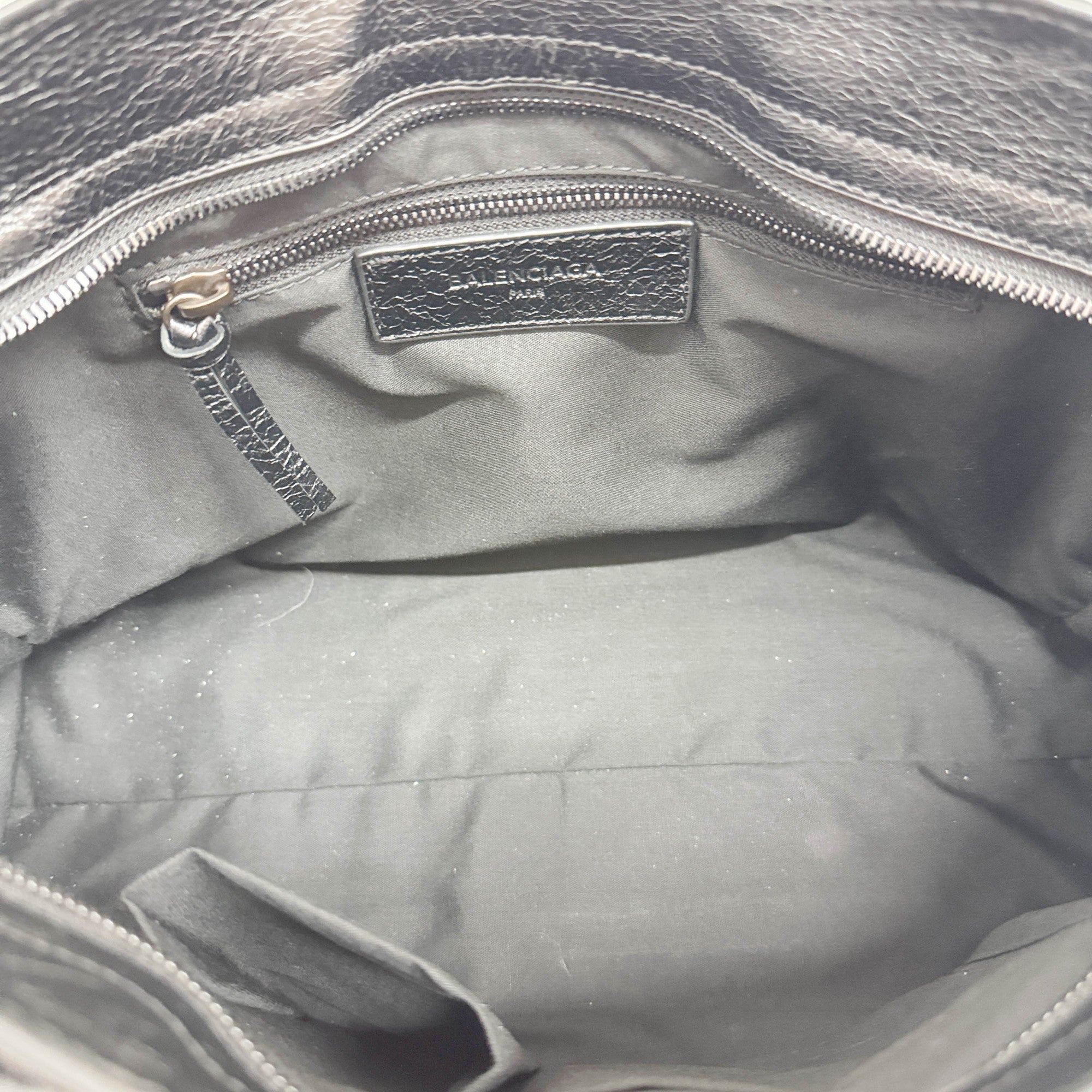 The City Graffiti Black Leather Two Way Bag