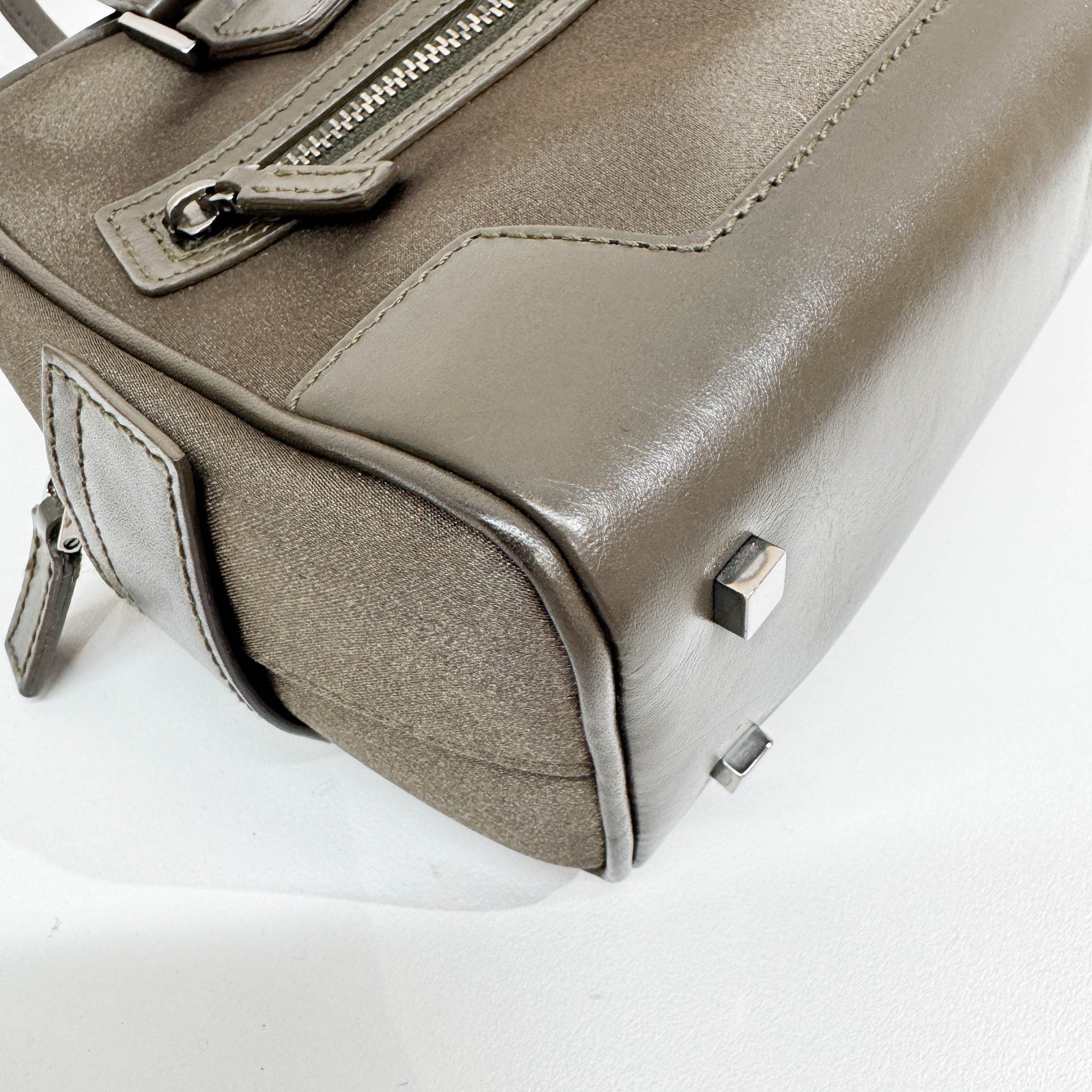 Moss Bronze Satin Hand Bag