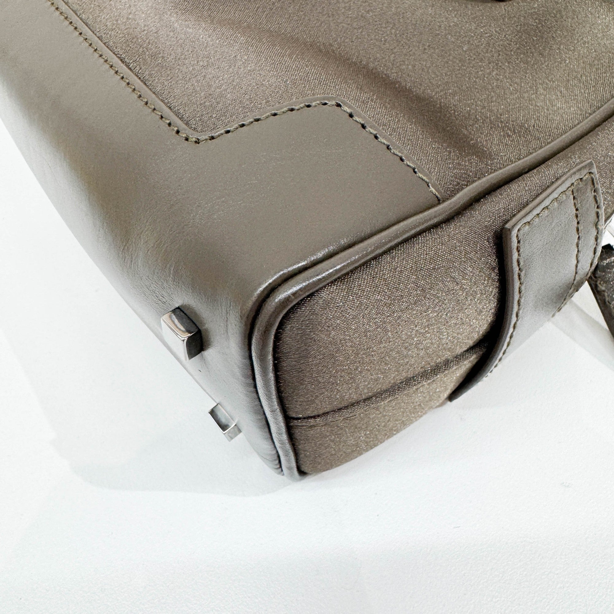 Moss Bronze Satin Hand Bag