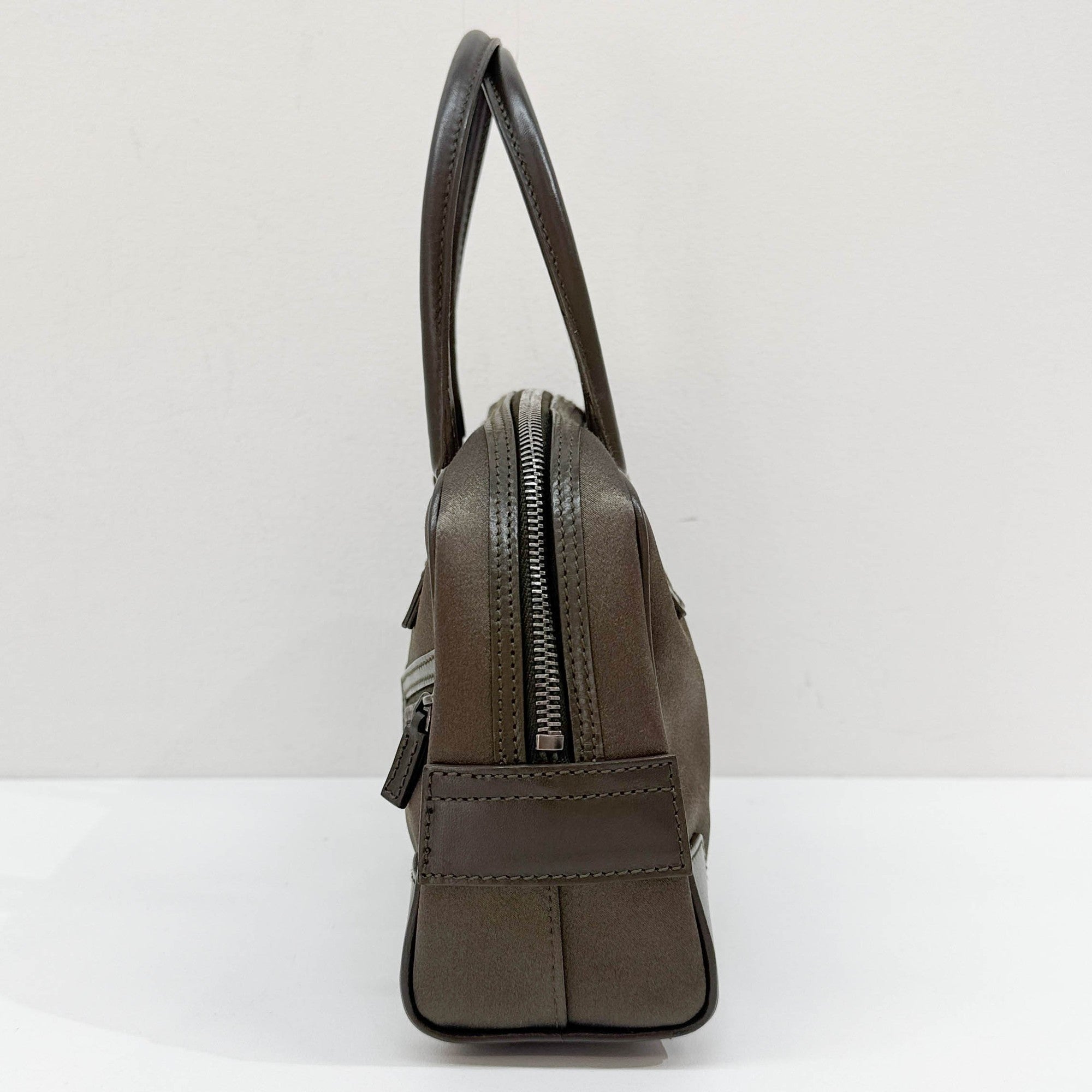 Moss Bronze Satin Hand Bag