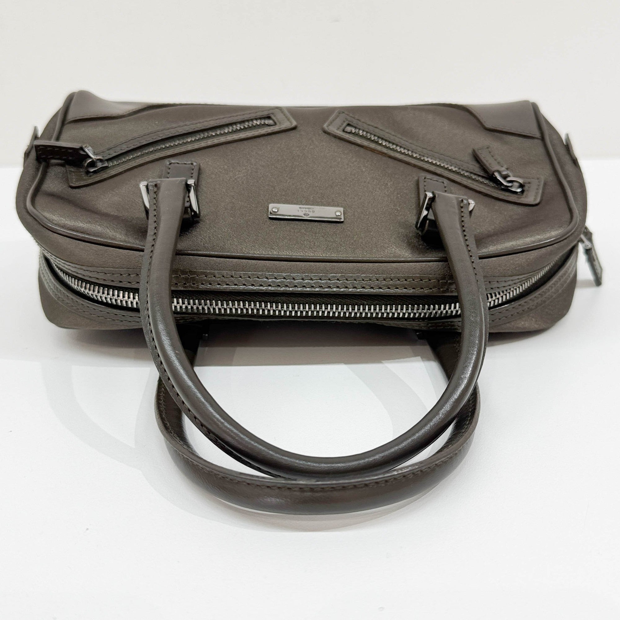 Moss Bronze Satin Hand Bag