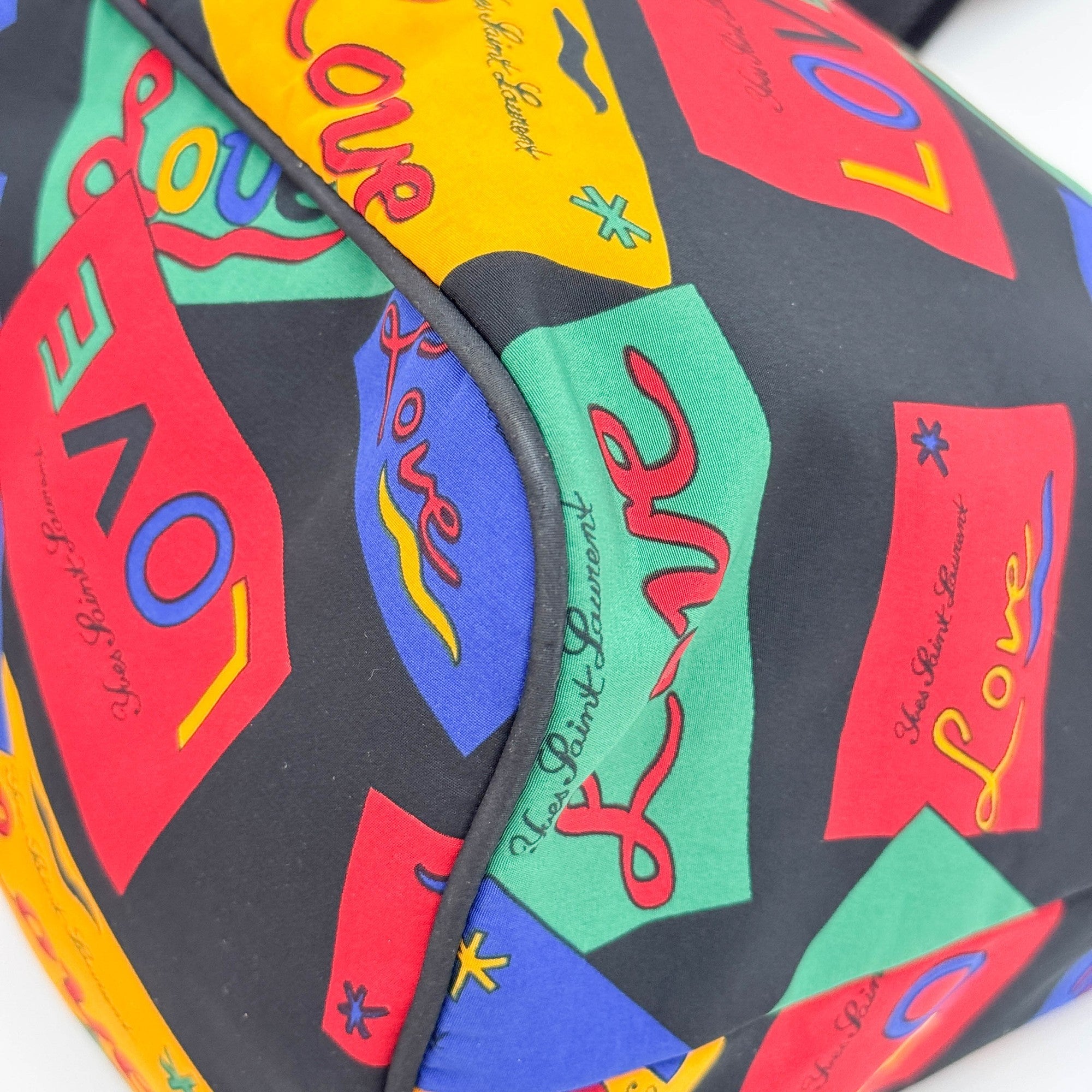 Multicolor "LOVE" Postcard Nylon Shoulder Tote Bag