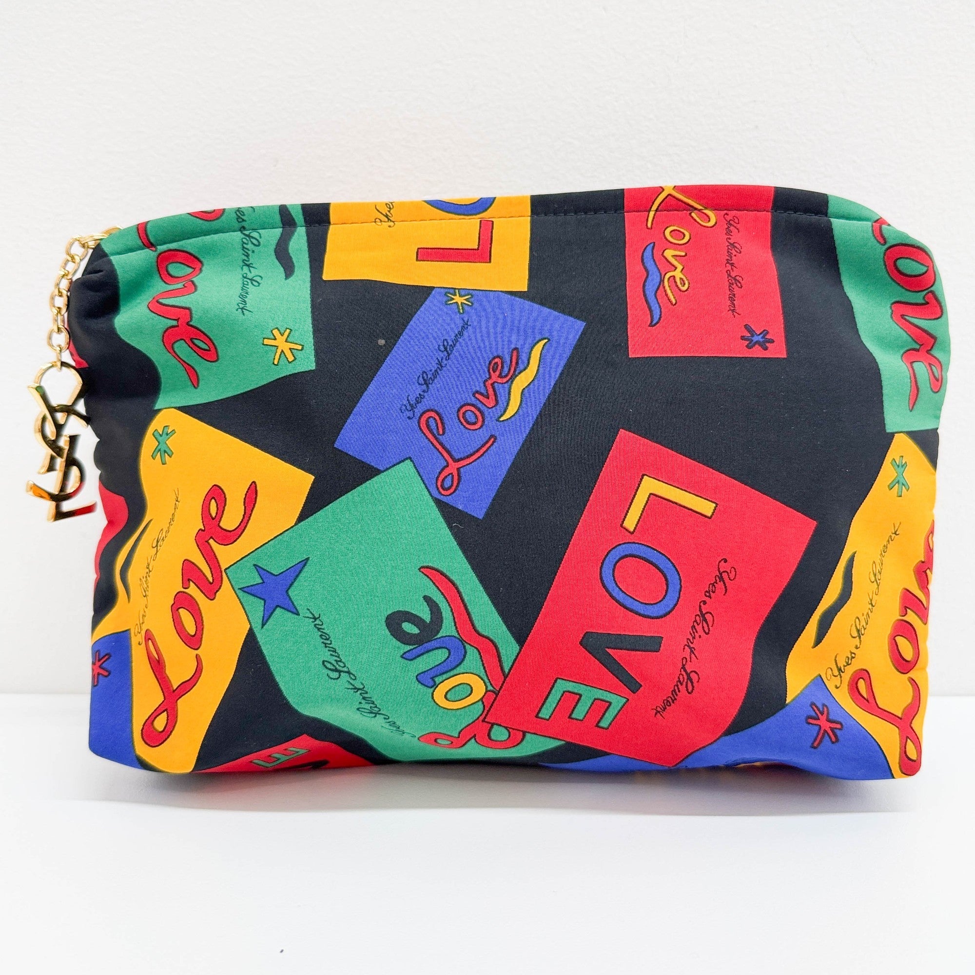 Multicolor "LOVE" Postcard Nylon Shoulder Tote Bag