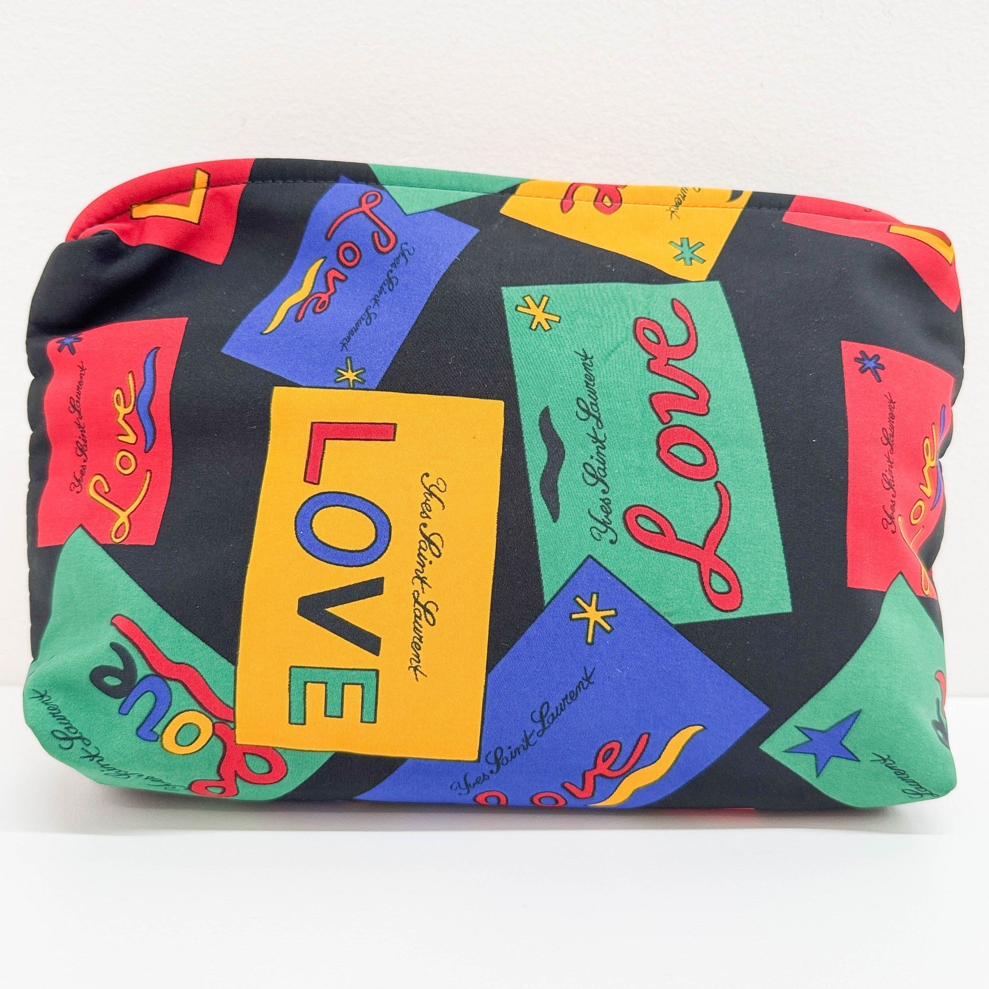 Multicolor "LOVE" Postcard Nylon Shoulder Tote Bag