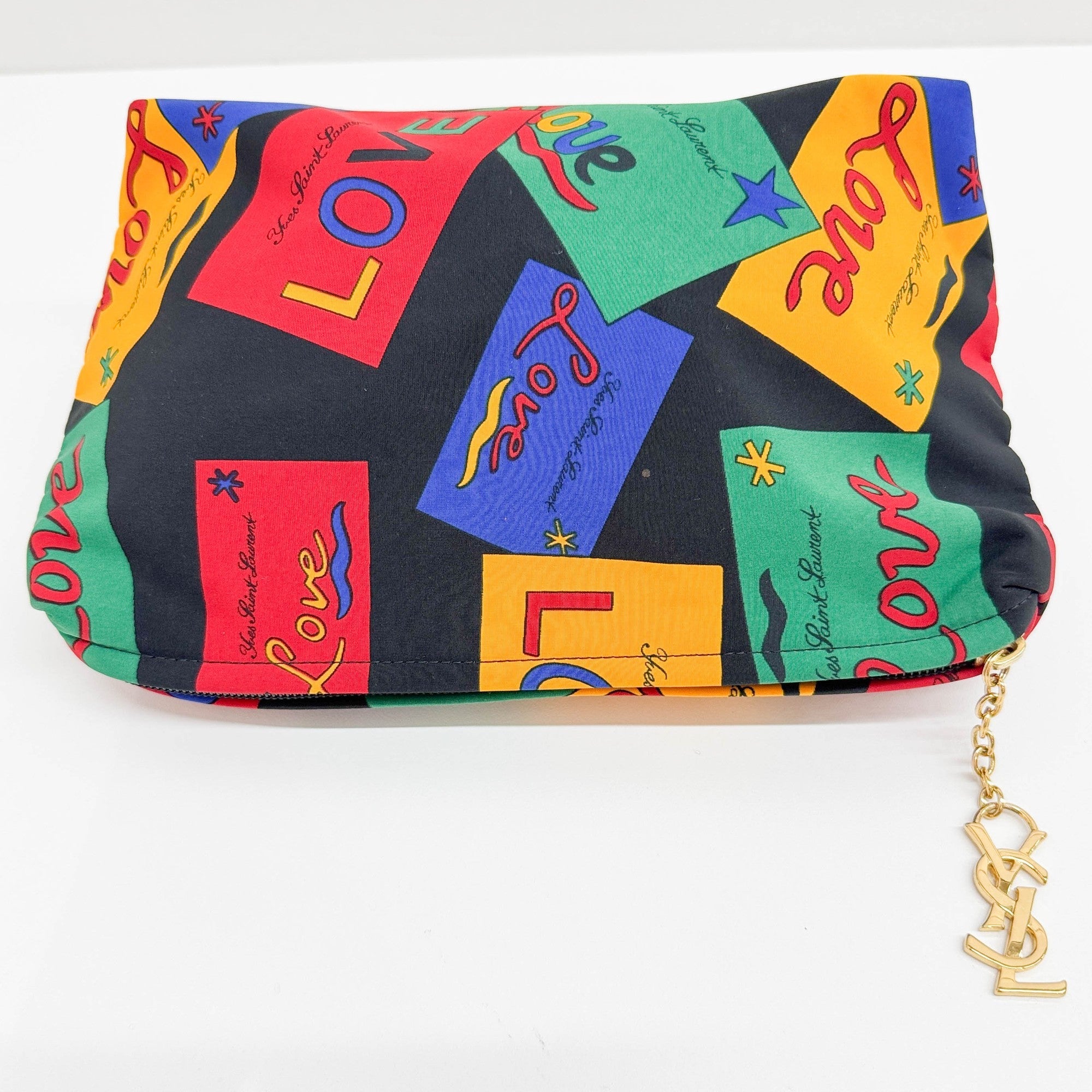 Multicolor "LOVE" Postcard Nylon Shoulder Tote Bag