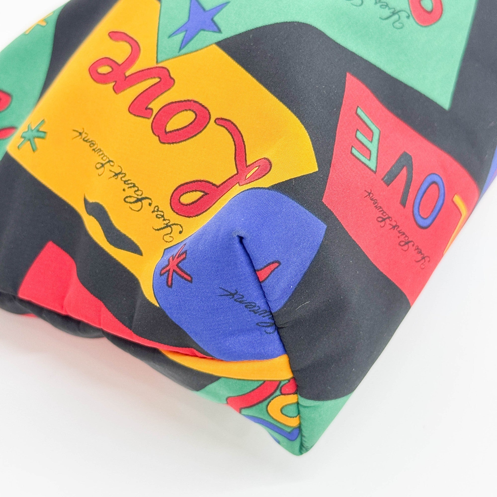 Multicolor "LOVE" Postcard Nylon Shoulder Tote Bag