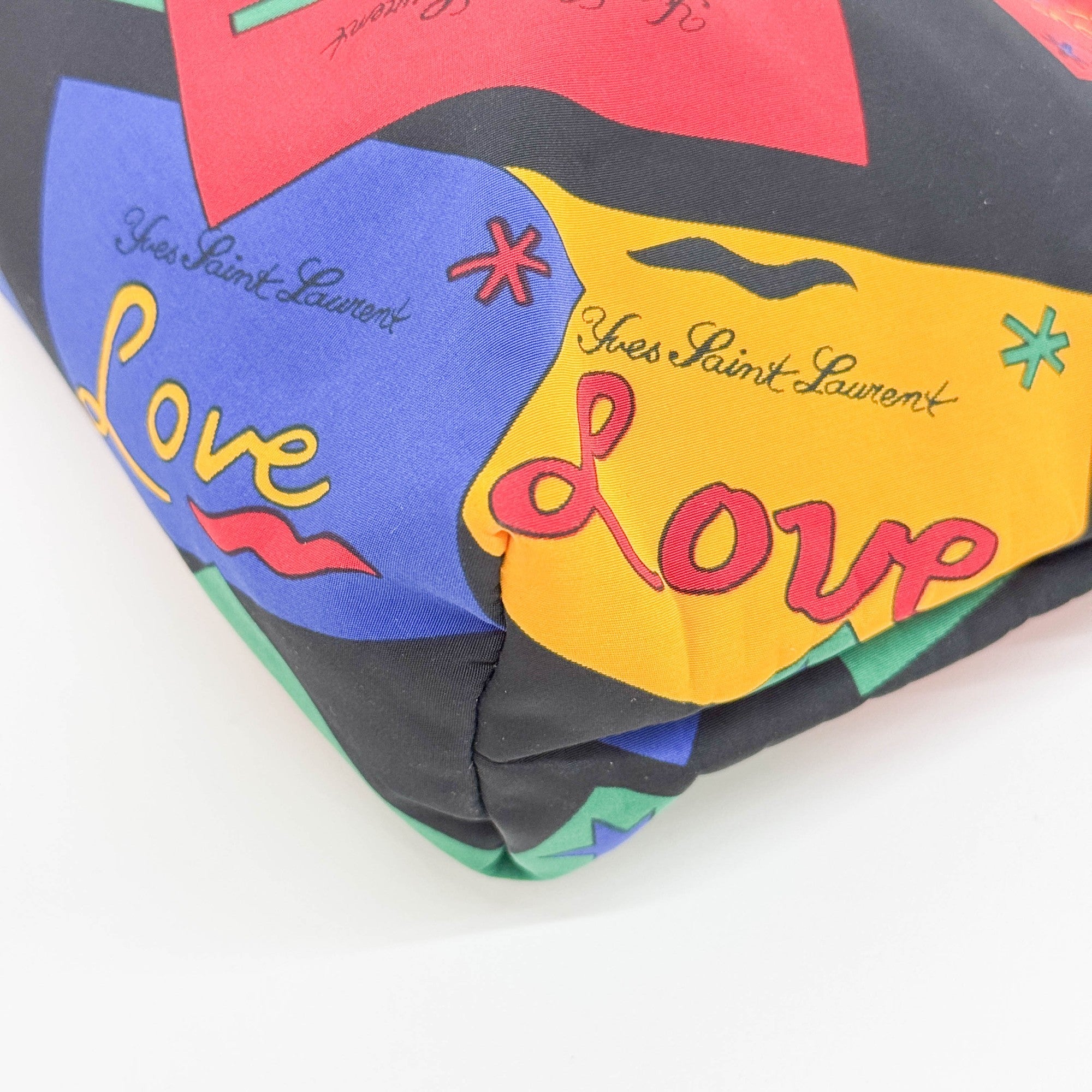 Multicolor "LOVE" Postcard Nylon Shoulder Tote Bag