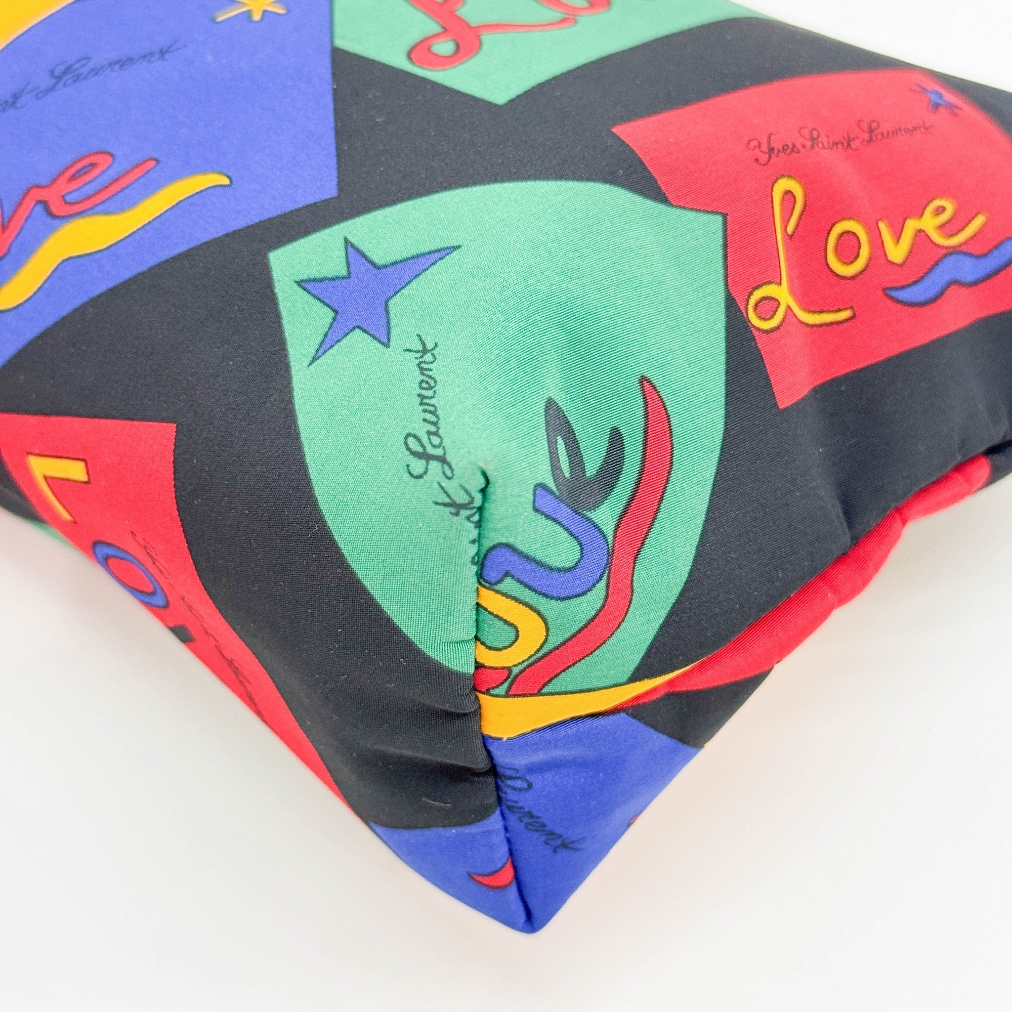 Multicolor "LOVE" Postcard Nylon Shoulder Tote Bag