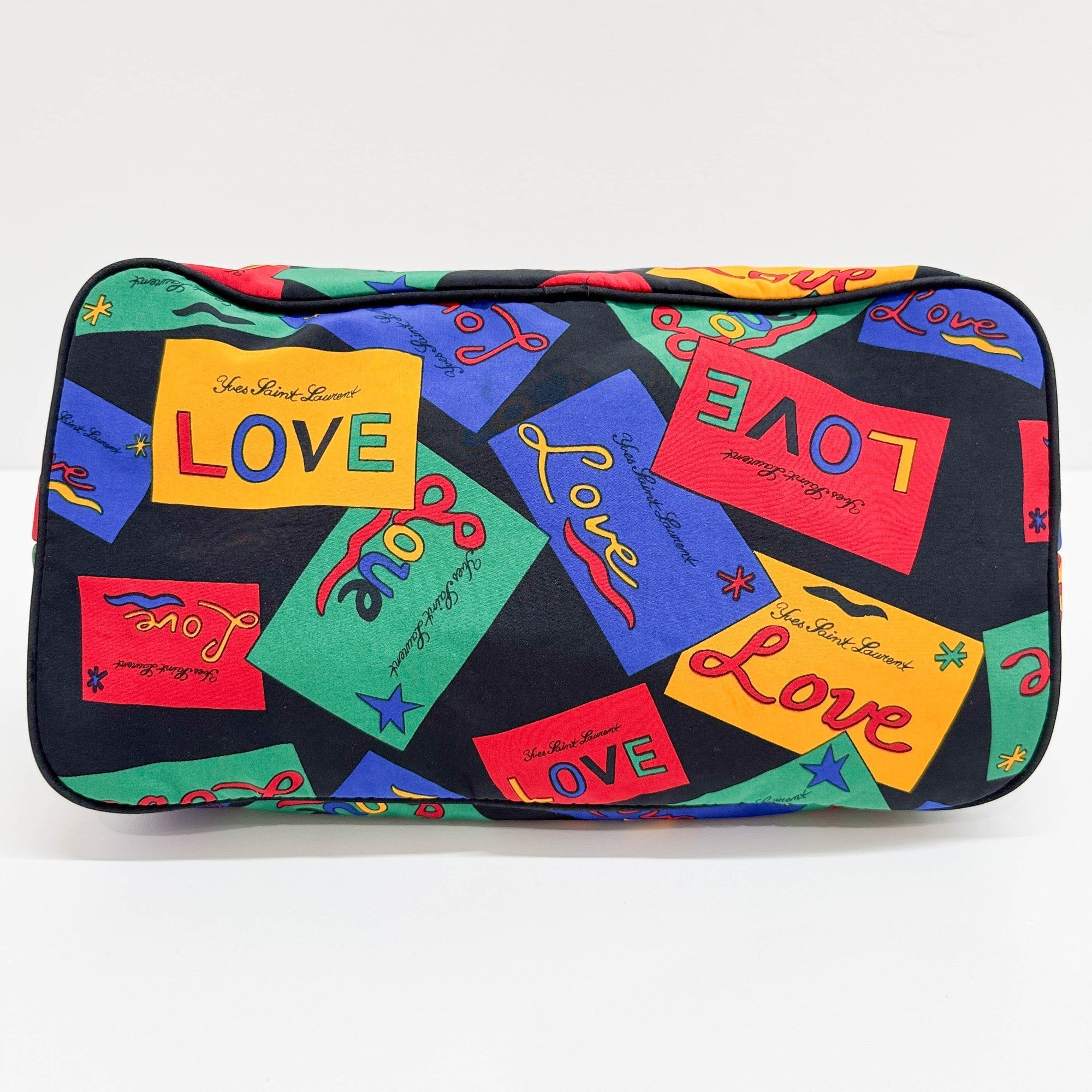 Multicolor "LOVE" Postcard Nylon Shoulder Tote Bag