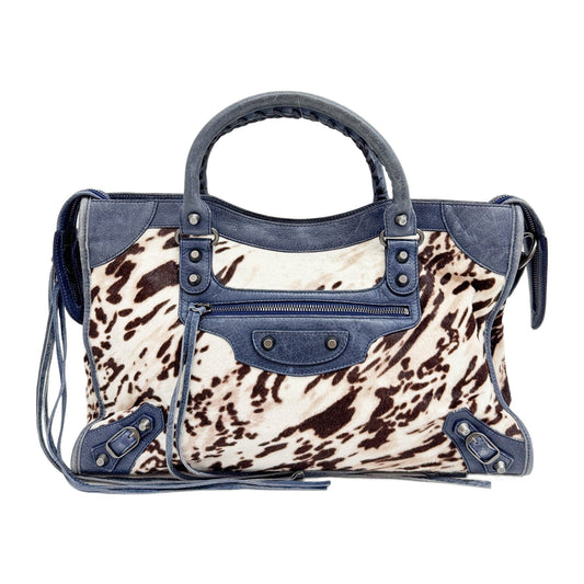 Limited Edition 10 Year Anniversary The City Multicolor Animal Print Pony Hair Two Way Bag