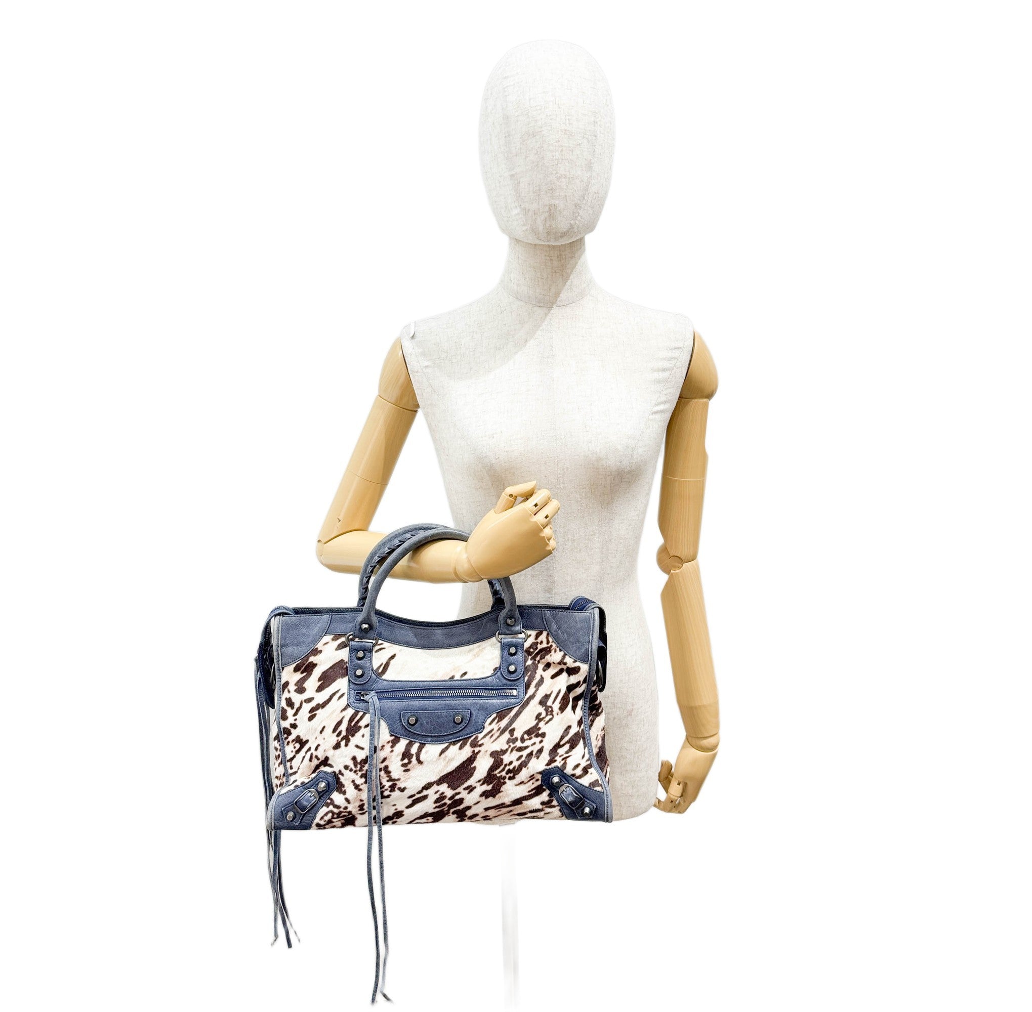 Limited Edition 10 Year Anniversary The City Multicolor Animal Print Pony Hair Two Way Bag