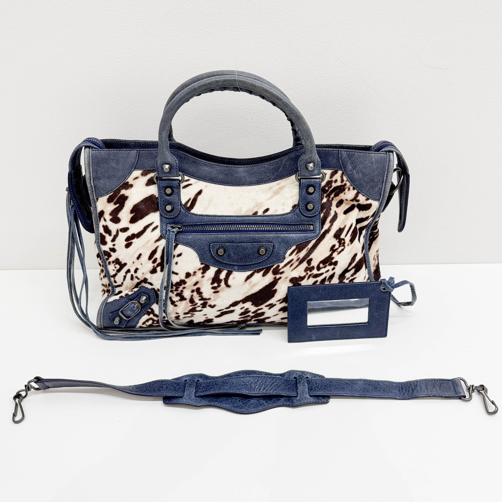 Limited Edition 10 Year Anniversary The City Multicolor Animal Print Pony Hair Two Way Bag