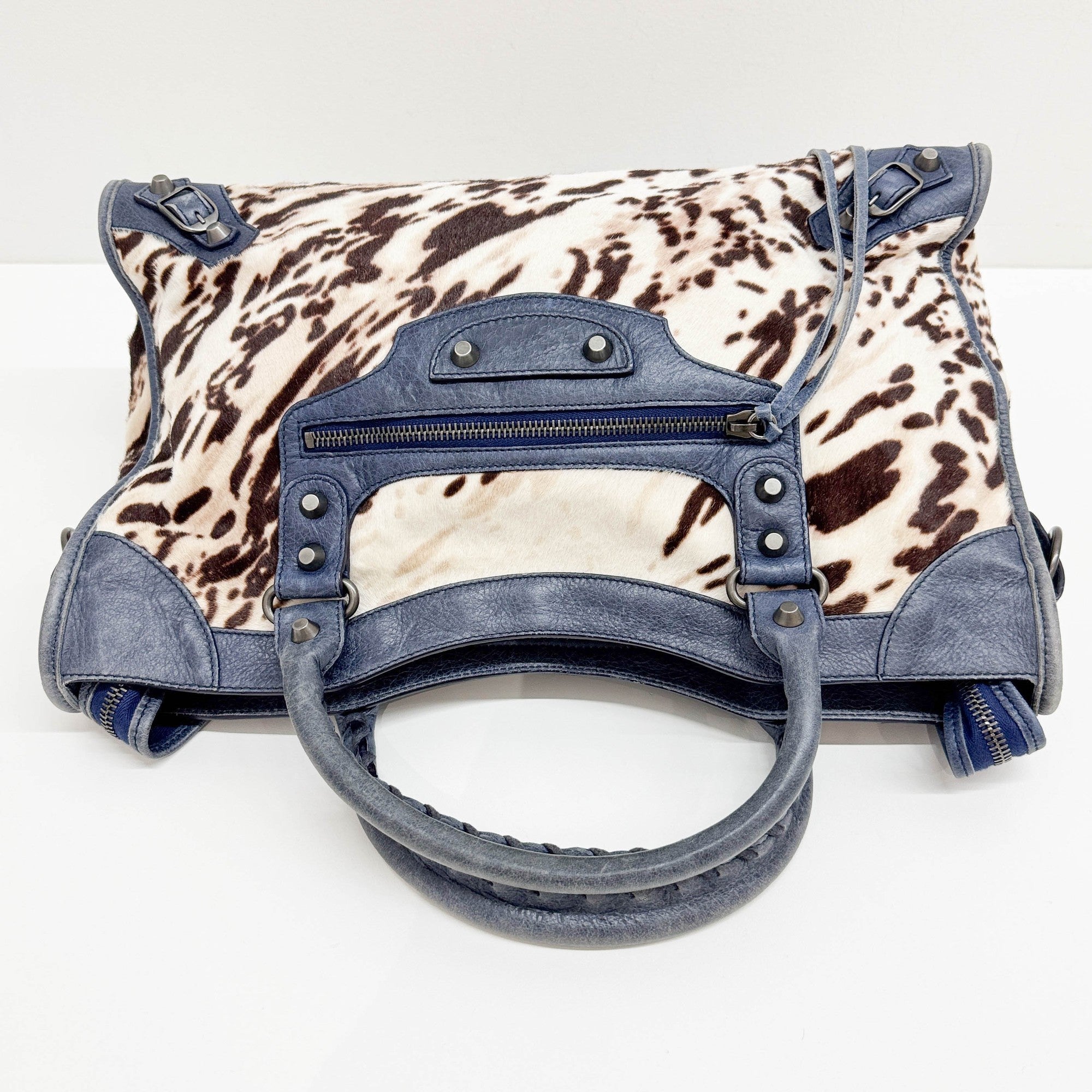 Limited Edition 10 Year Anniversary The City Multicolor Animal Print Pony Hair Two Way Bag