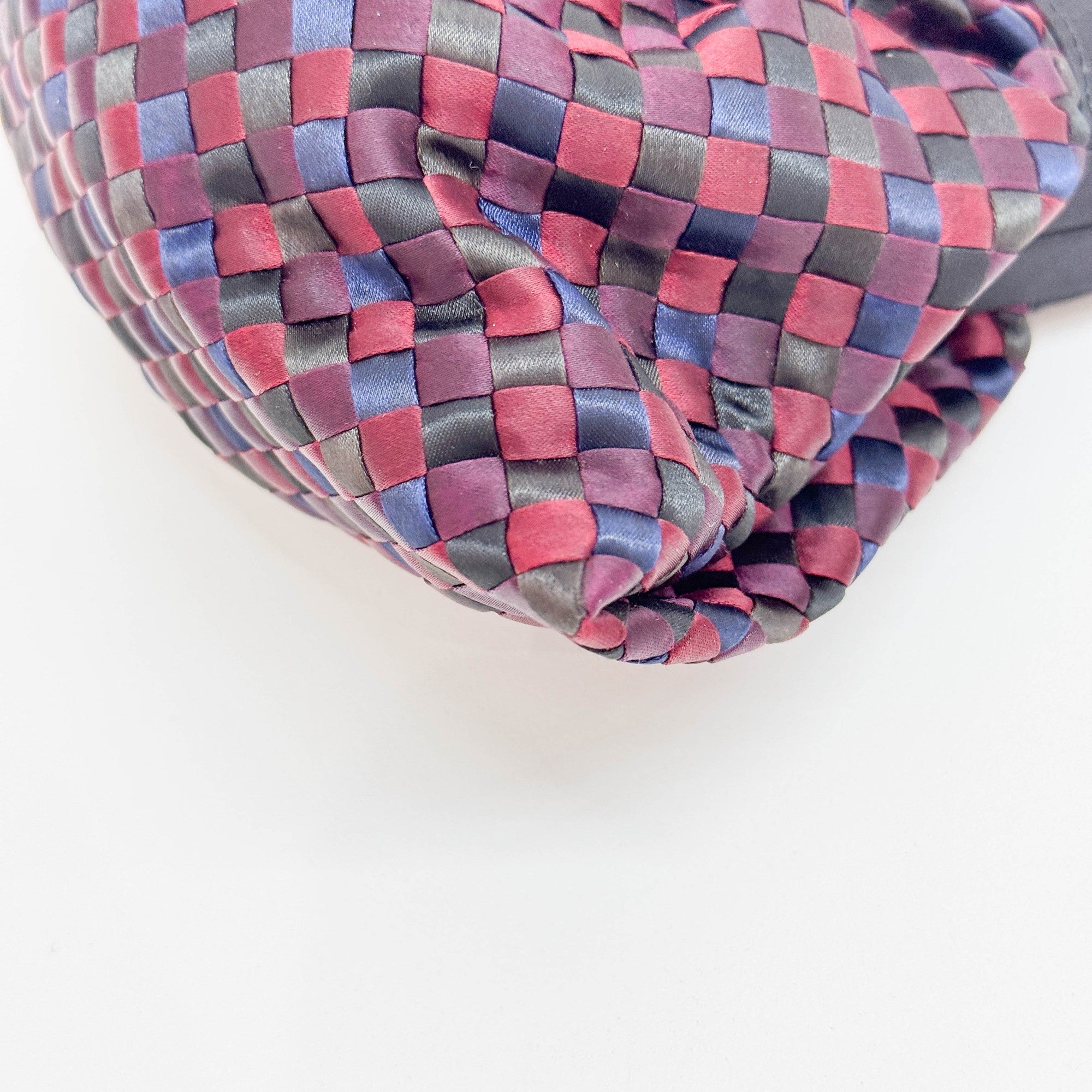 Intrecciato Multicolor Satin Crossbody Bag