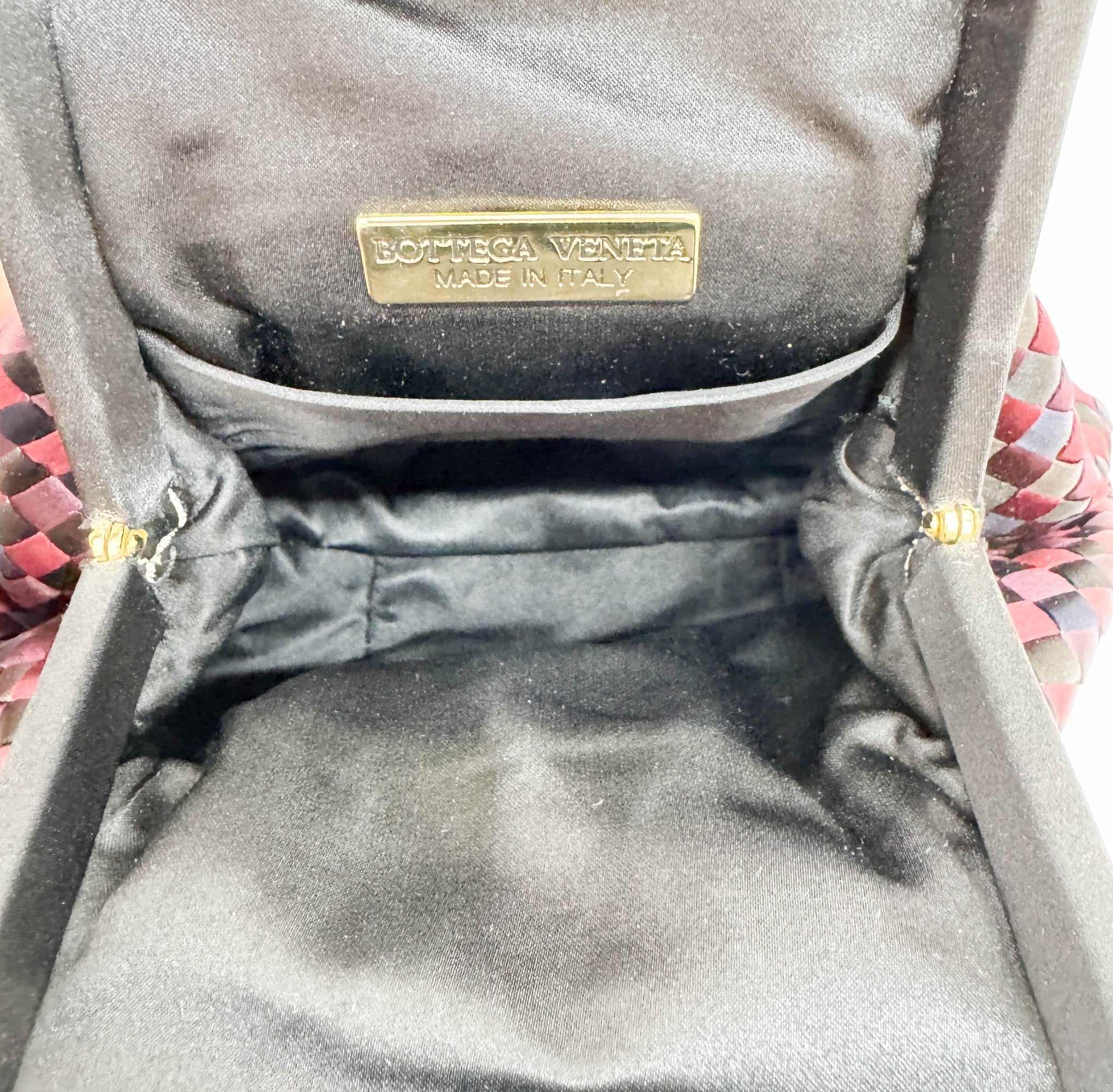 Intrecciato Multicolor Satin Crossbody Bag