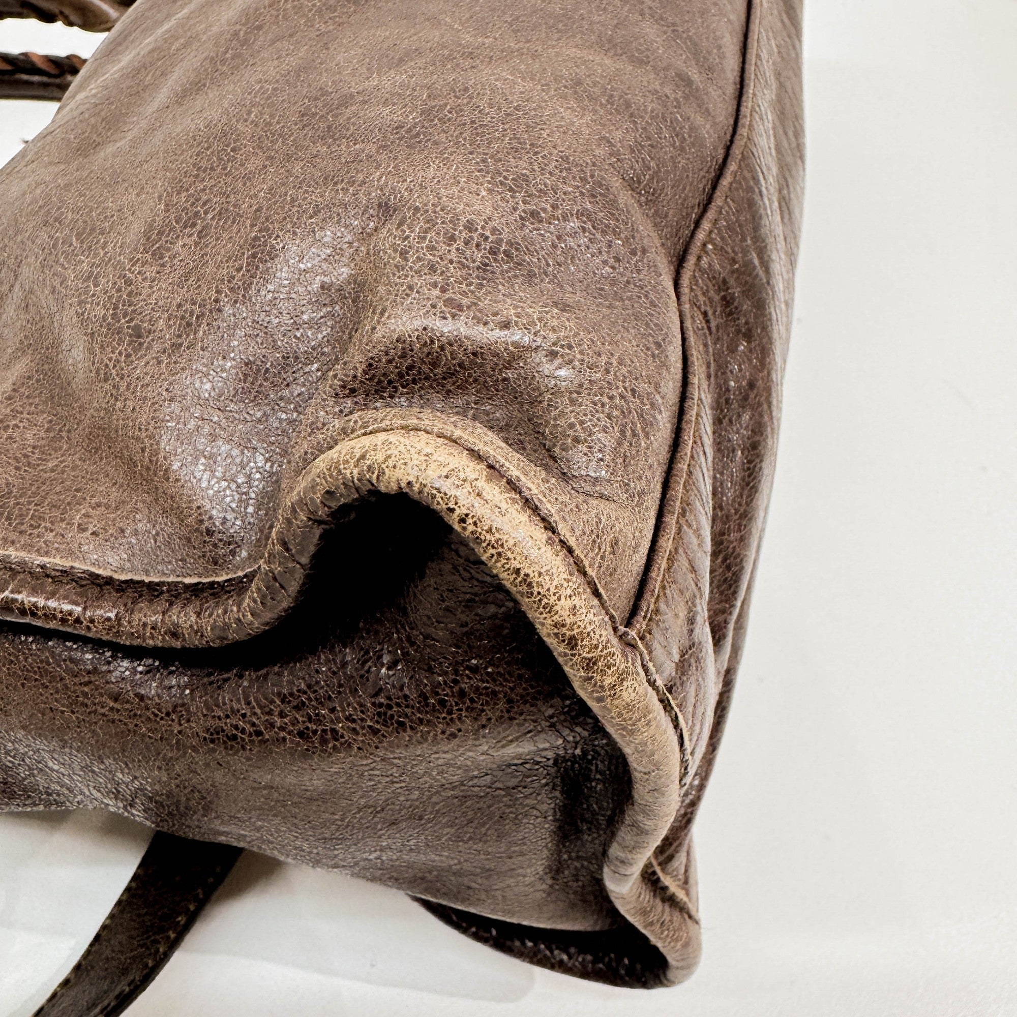 The City Brown Leather Two Way Bag