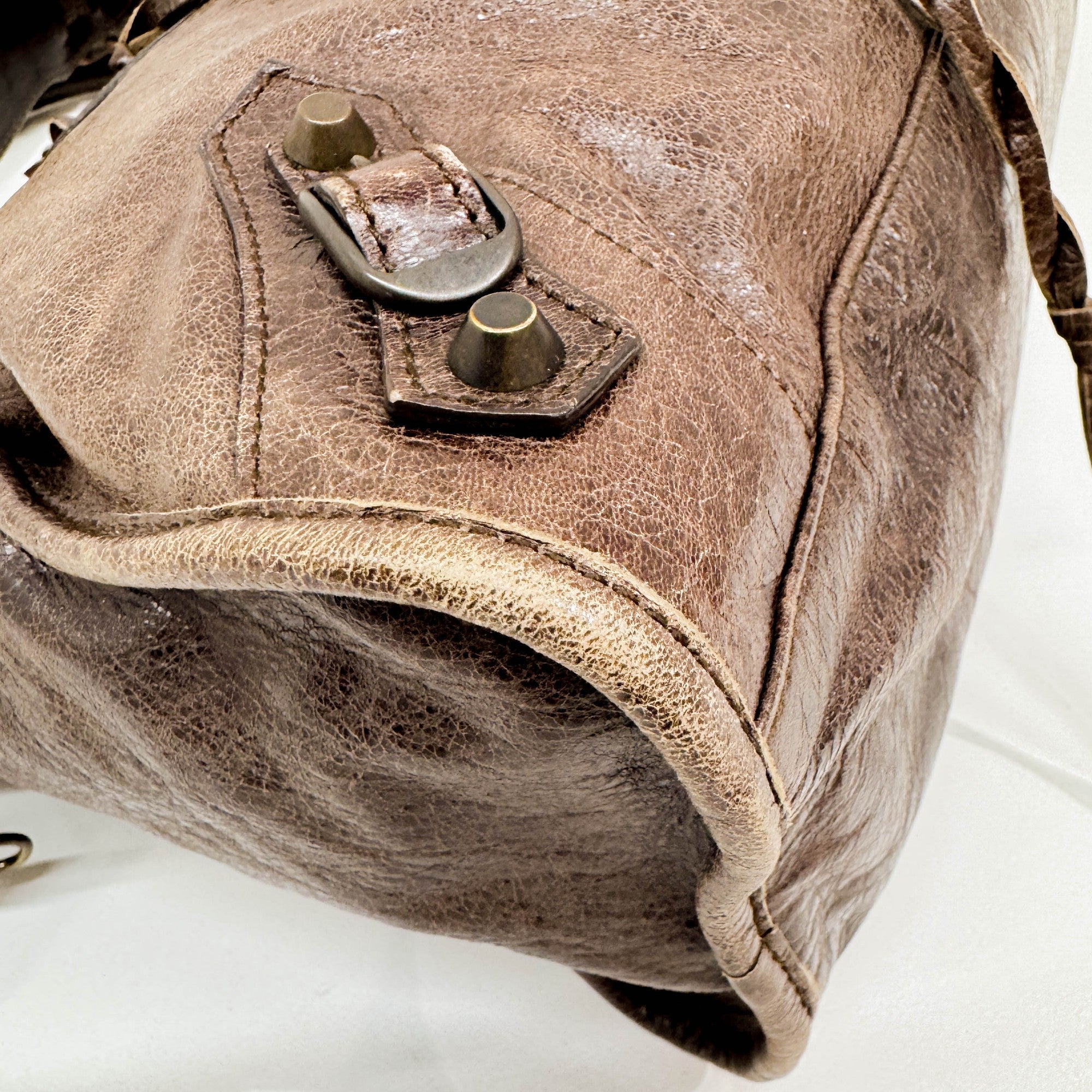 The City Brown Leather Two Way Bag