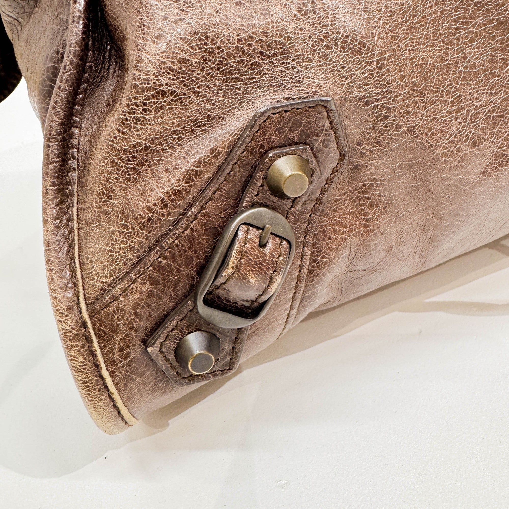 The City Brown Leather Two Way Bag