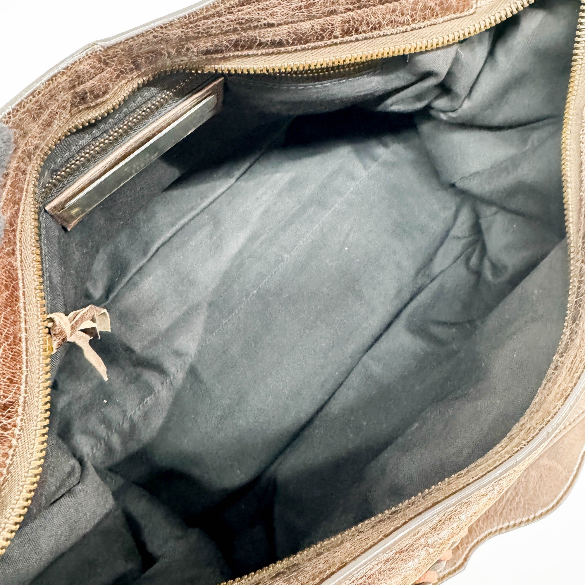 The City Brown Leather Two Way Bag