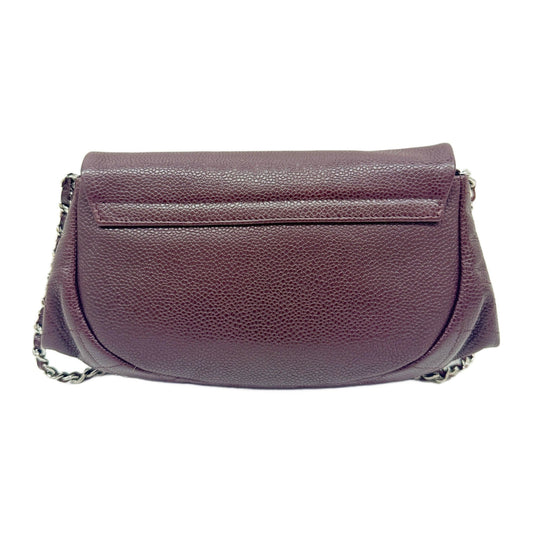 Half Moon Burgundy Leather Crossbody Bag