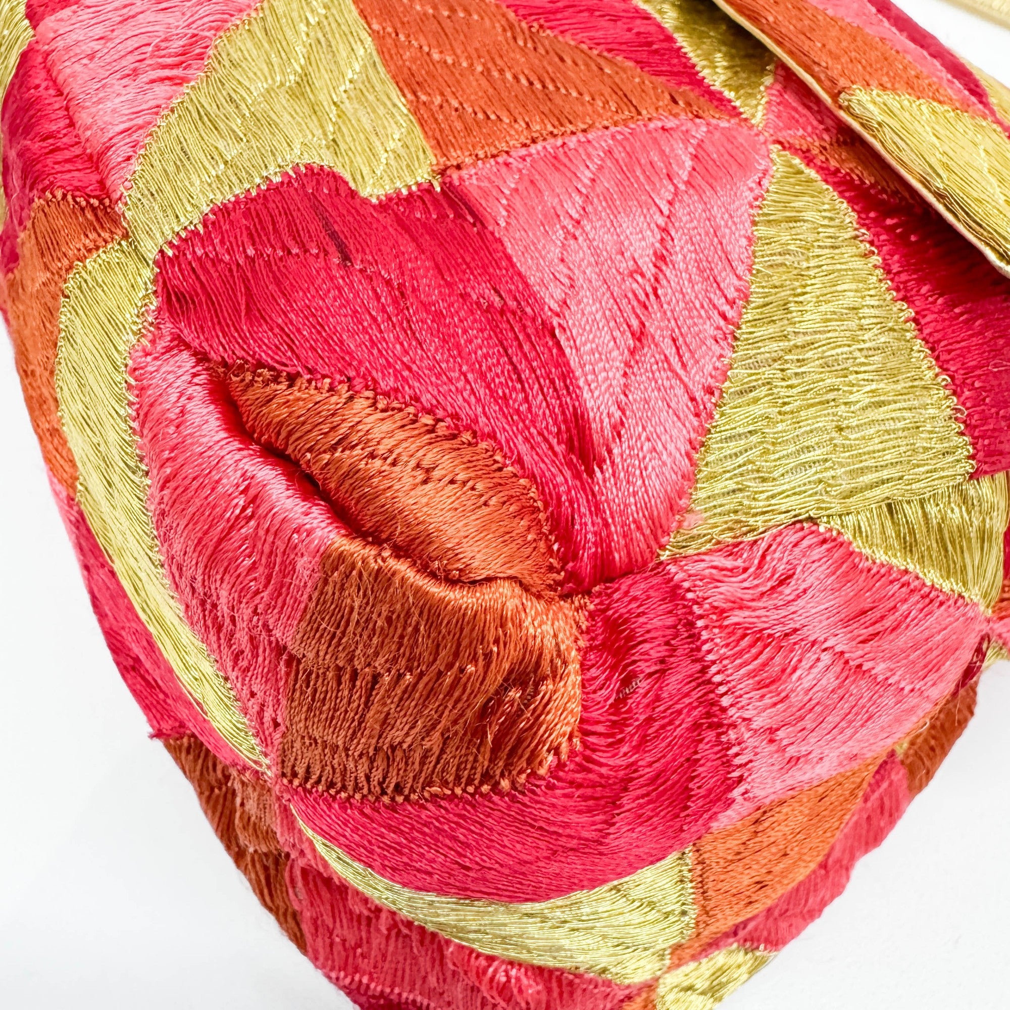 Mamma Baguette Multicolor Satin Shoulder Bag