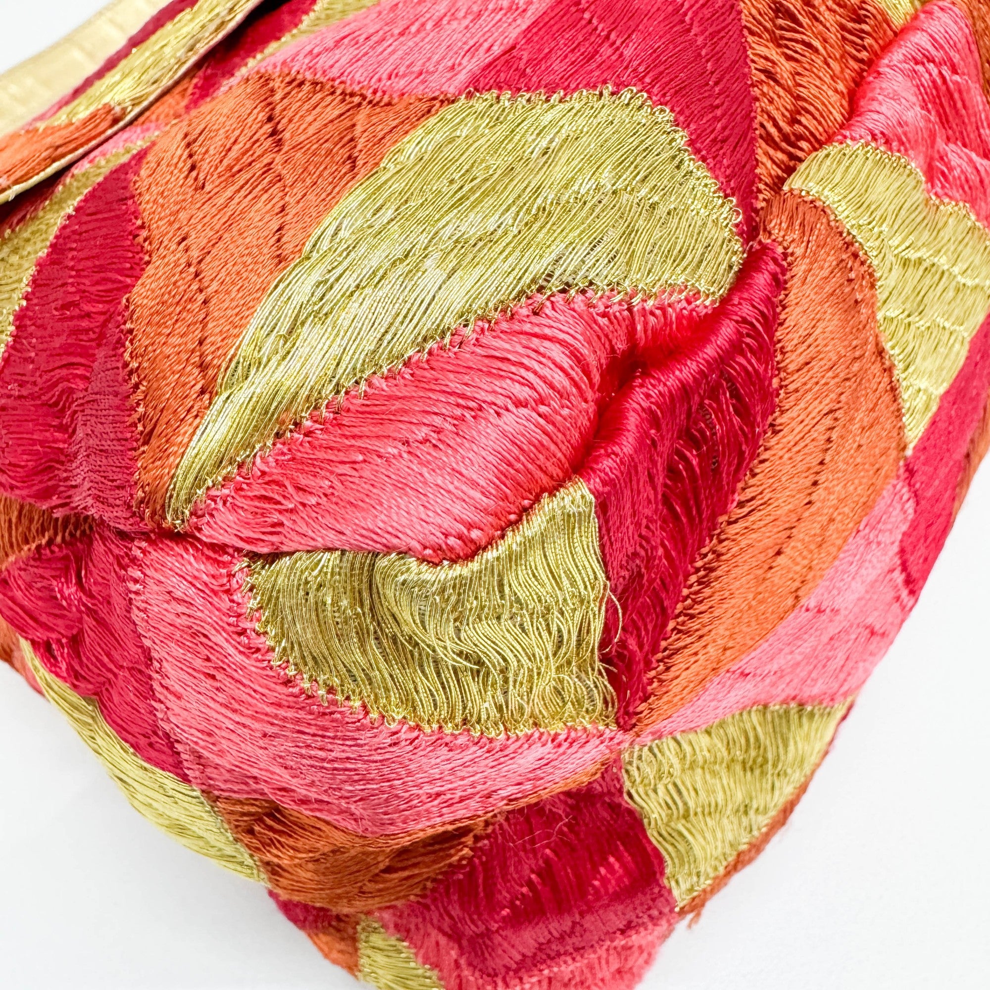 Mamma Baguette Multicolor Satin Shoulder Bag