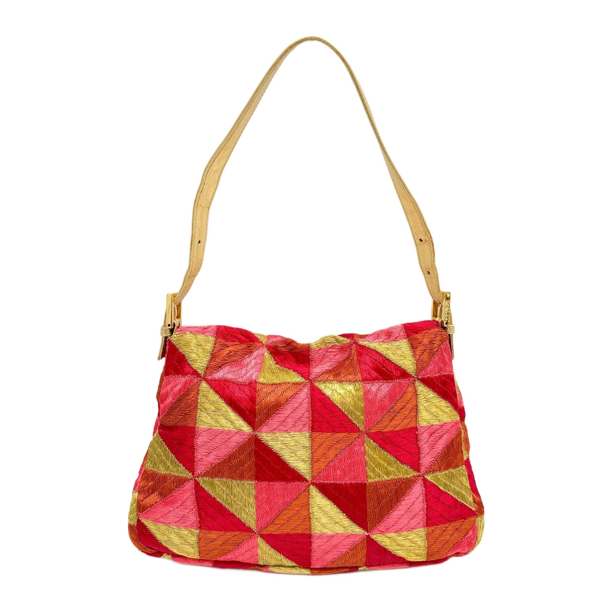 Mamma Baguette Multicolor Satin Shoulder Bag