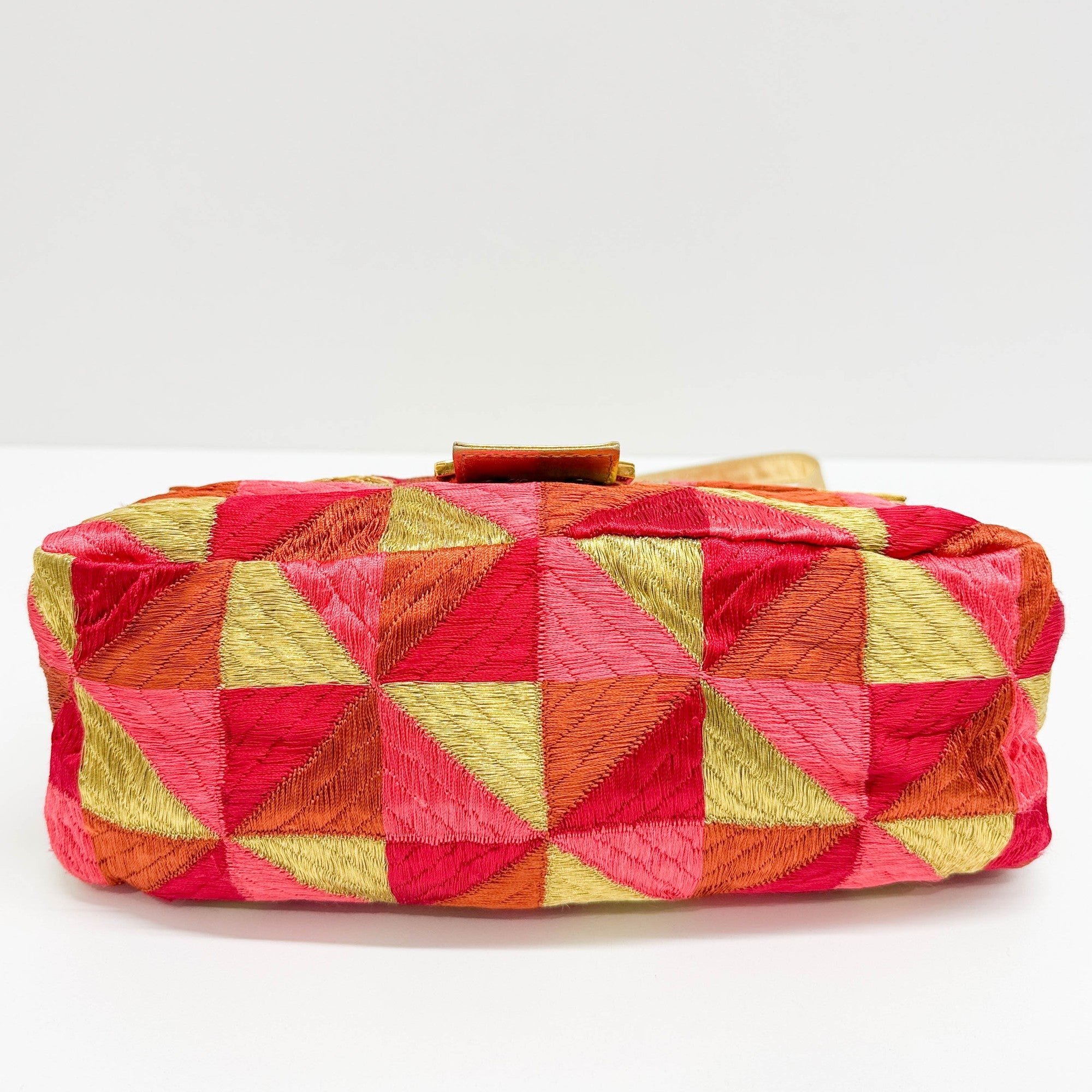 Mamma Baguette Multicolor Satin Shoulder Bag