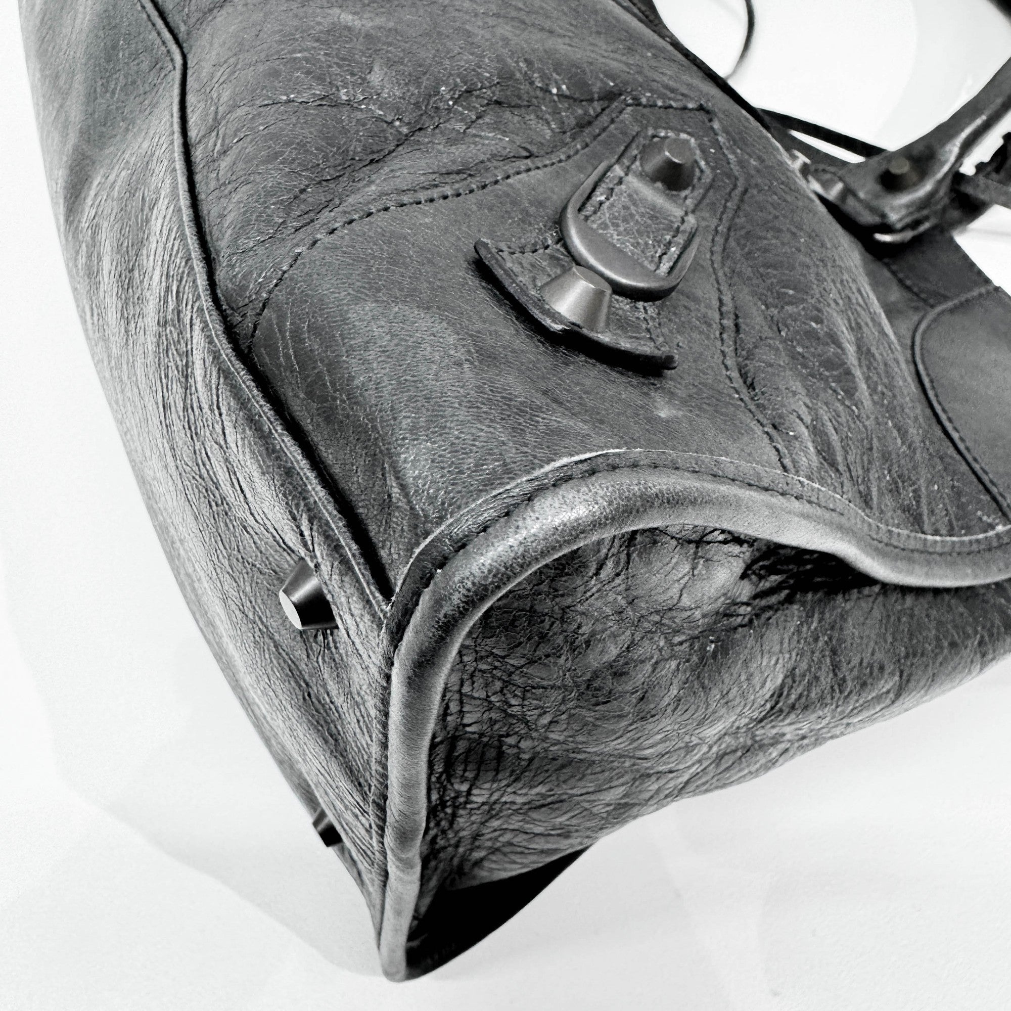 Part Time Black Leather Two Way Bag