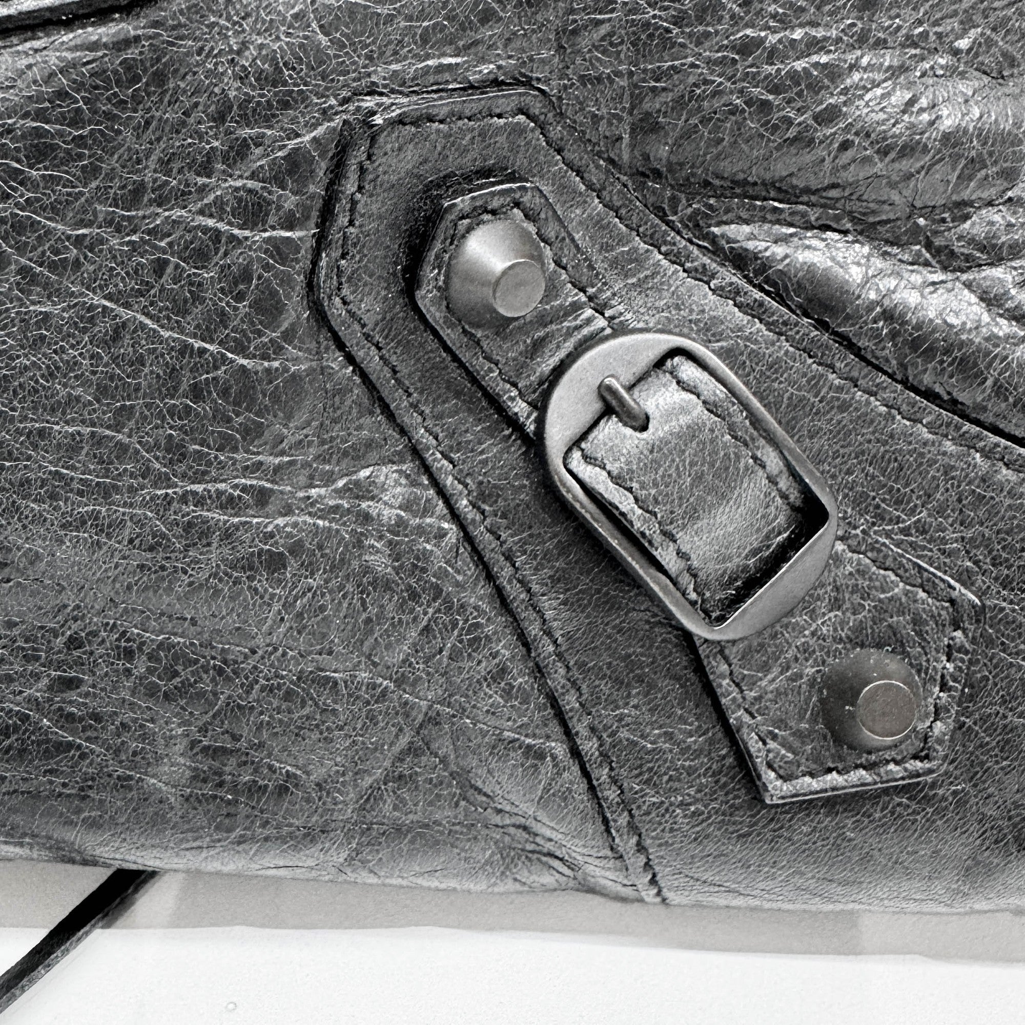 Part Time Black Leather Two Way Bag