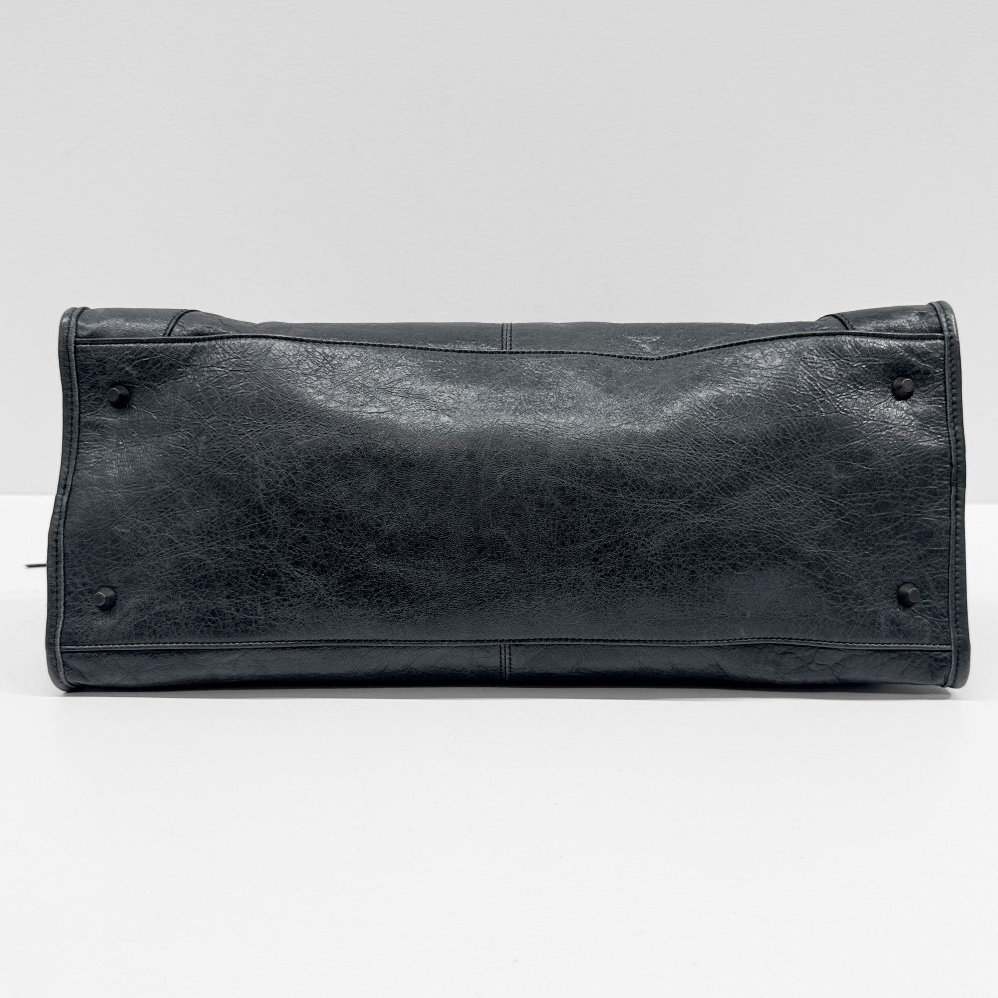 Part Time Black Leather Two Way Bag