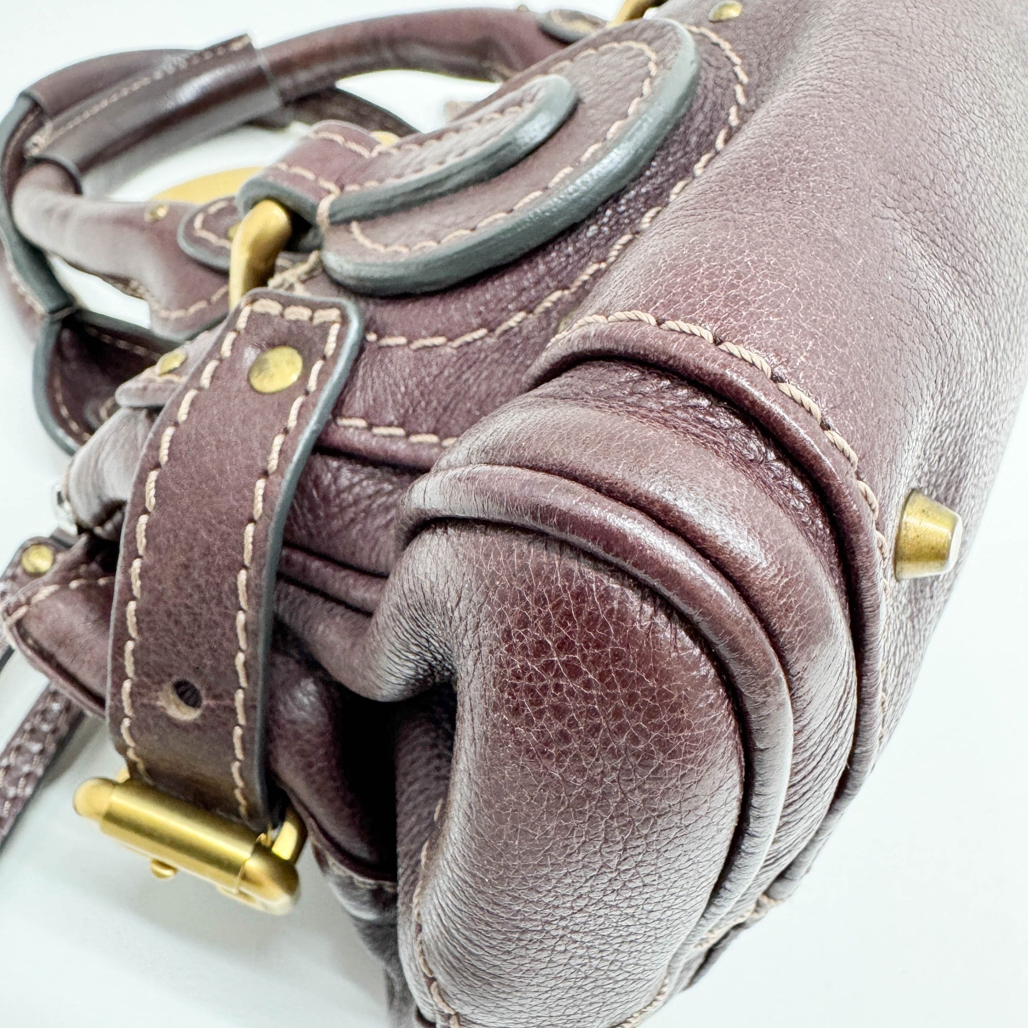 Mini Paddington Burgundy Leather Hand Bag