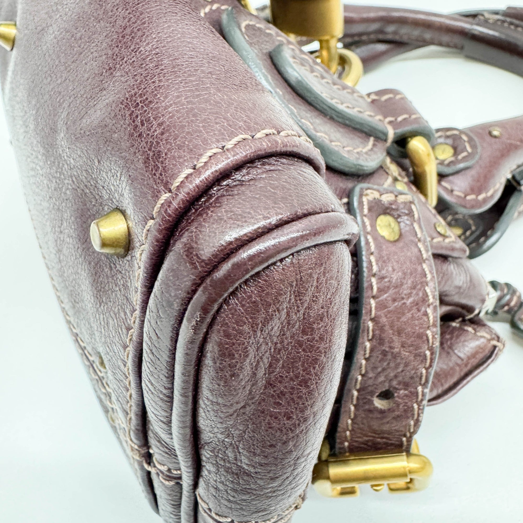 Mini Paddington Burgundy Leather Hand Bag