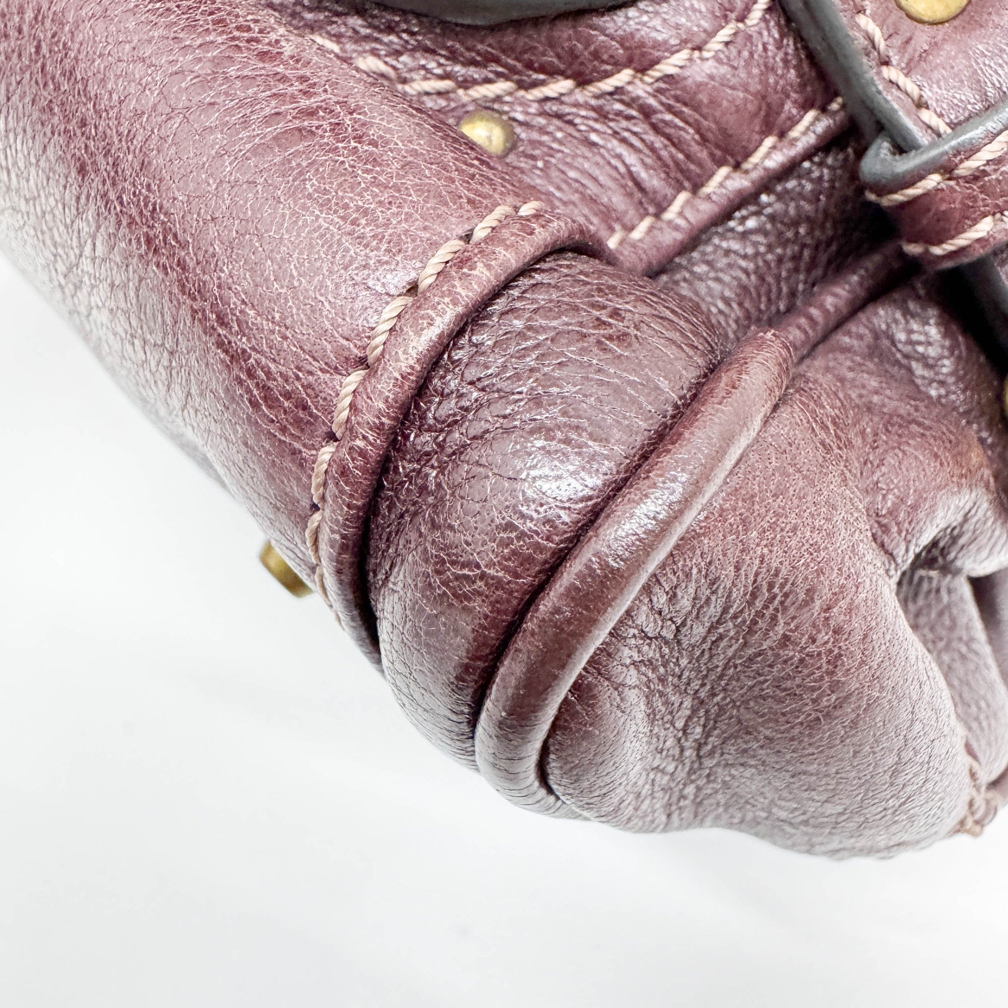 Mini Paddington Burgundy Leather Hand Bag