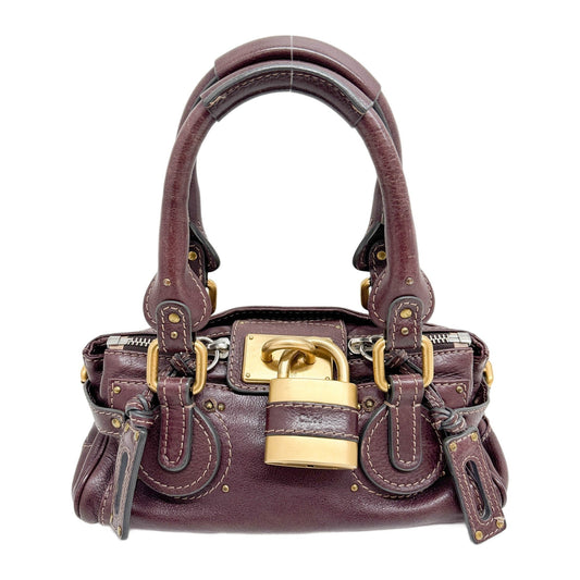 Mini Paddington Burgundy Leather Hand Bag