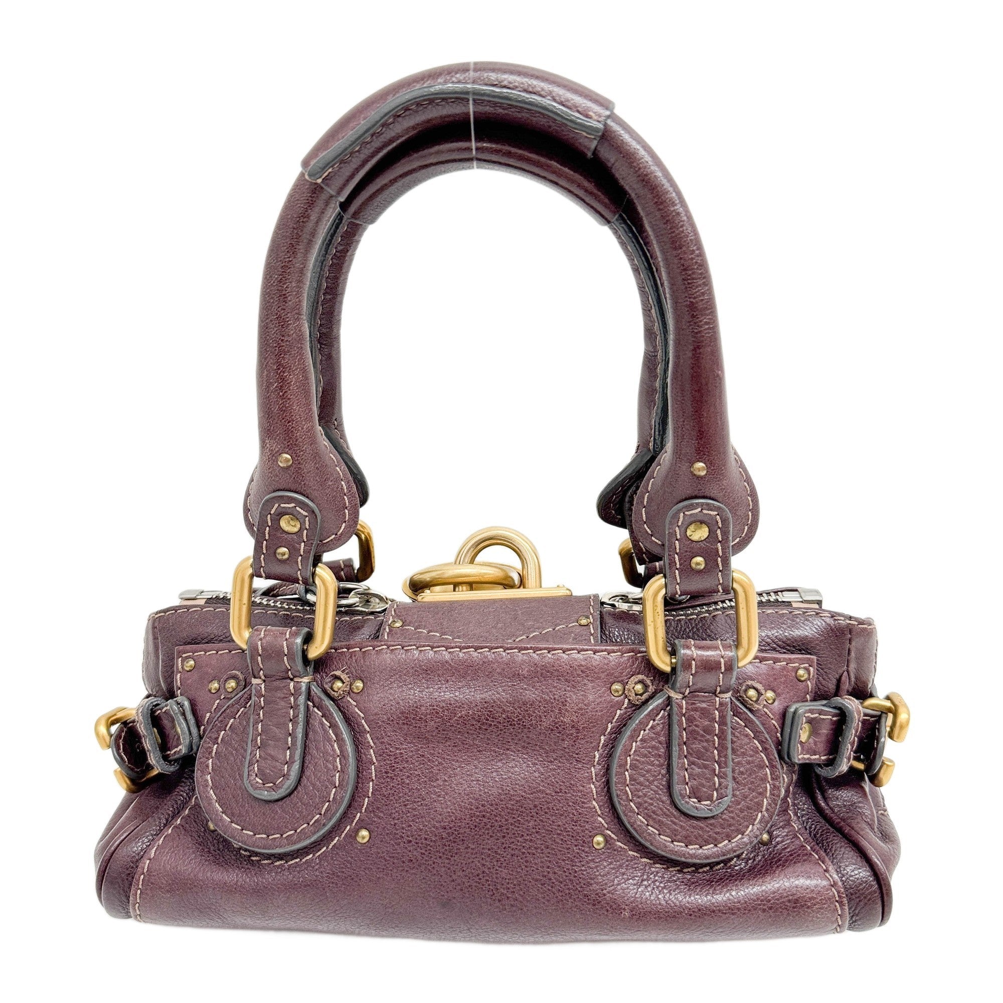 Mini Paddington Burgundy Leather Hand Bag