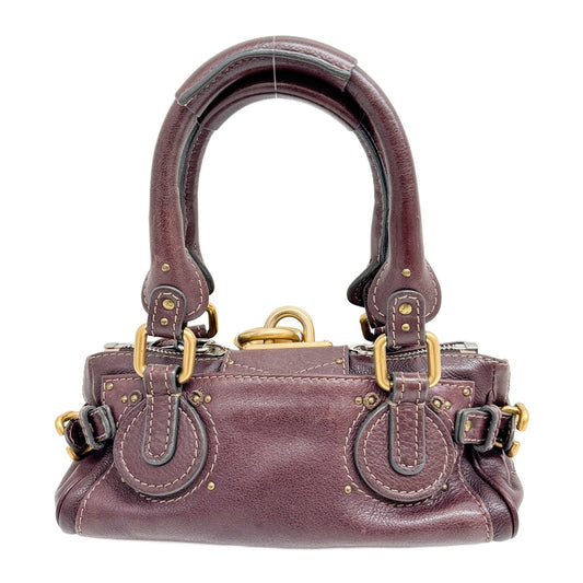 Mini Paddington Burgundy Leather Hand Bag