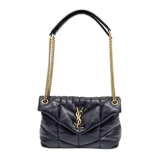 Loulou Black Leather Shoulder Bag