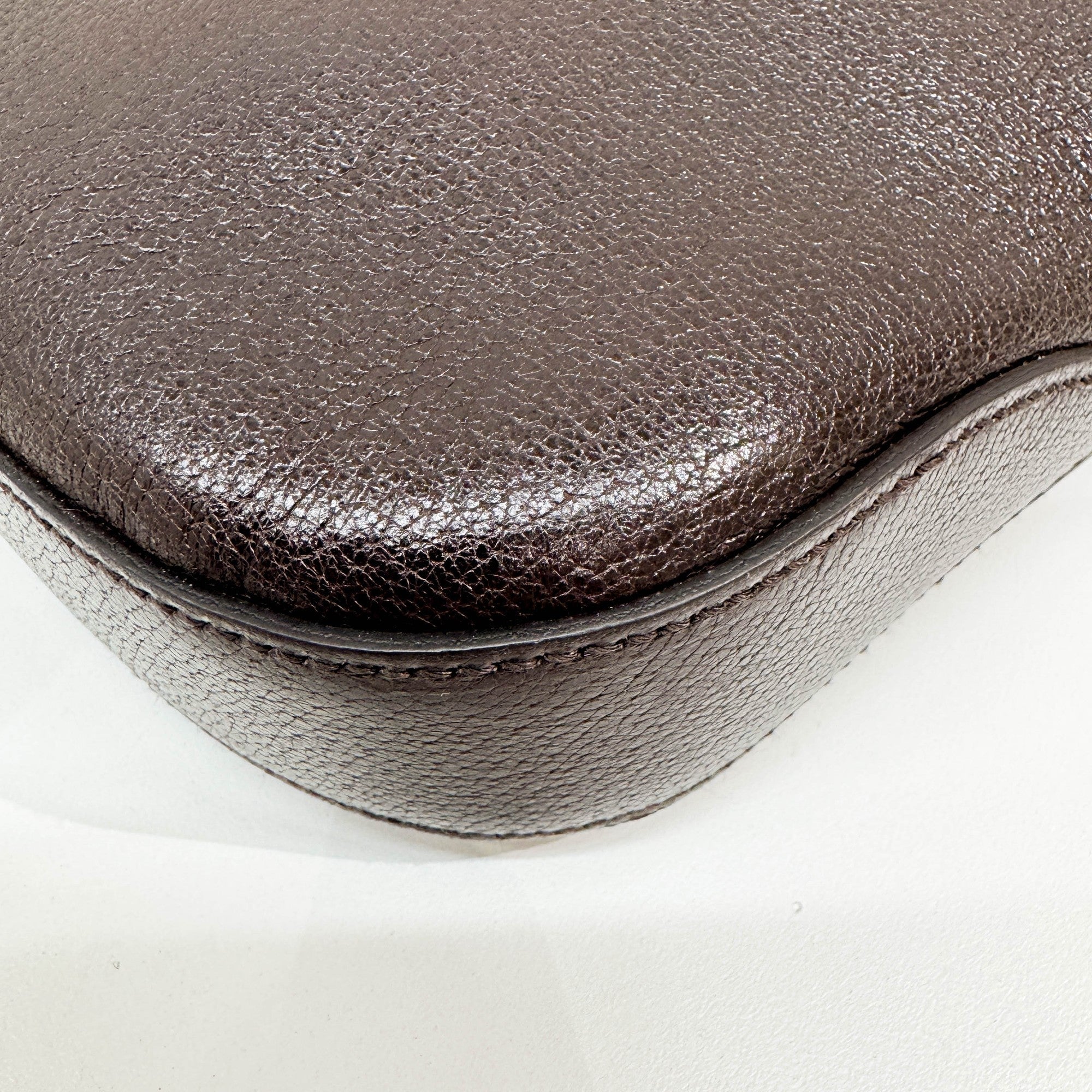 Jackie Ophidia Espresso Leather Shoulder Bag