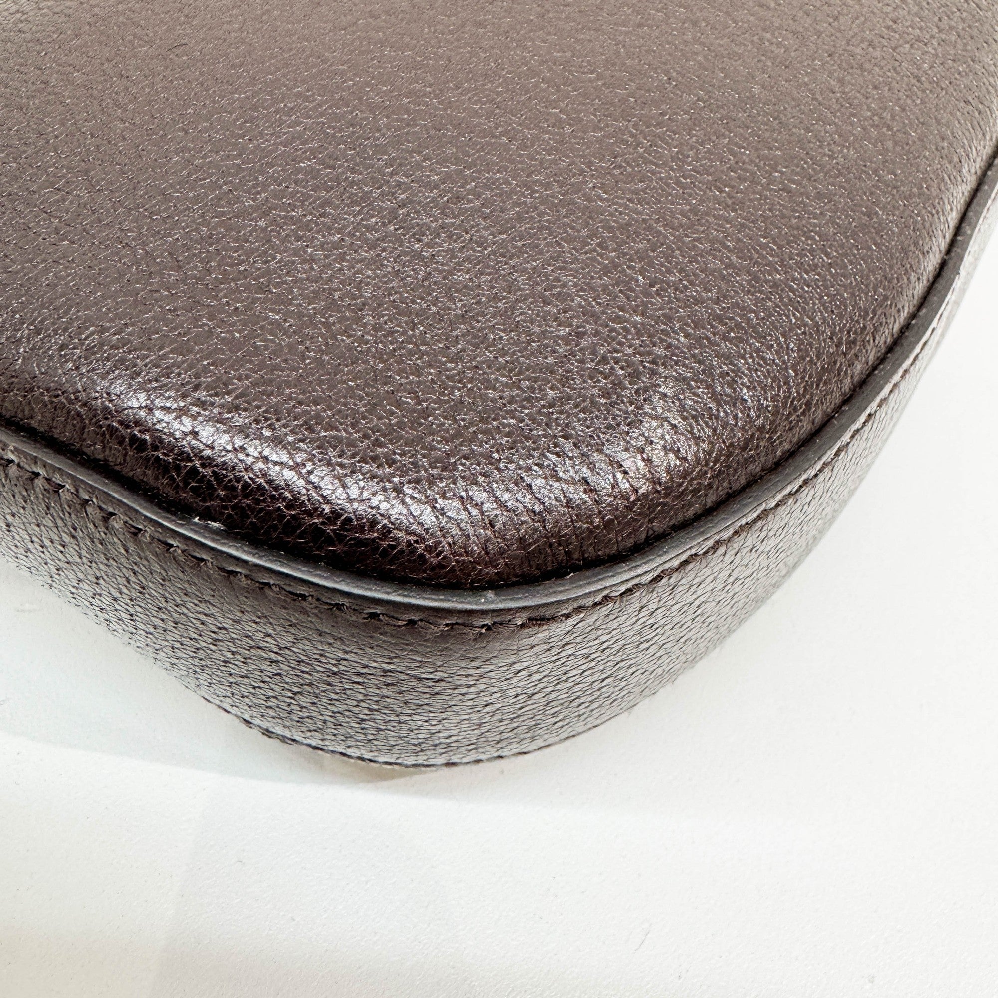 Jackie Ophidia Espresso Leather Shoulder Bag