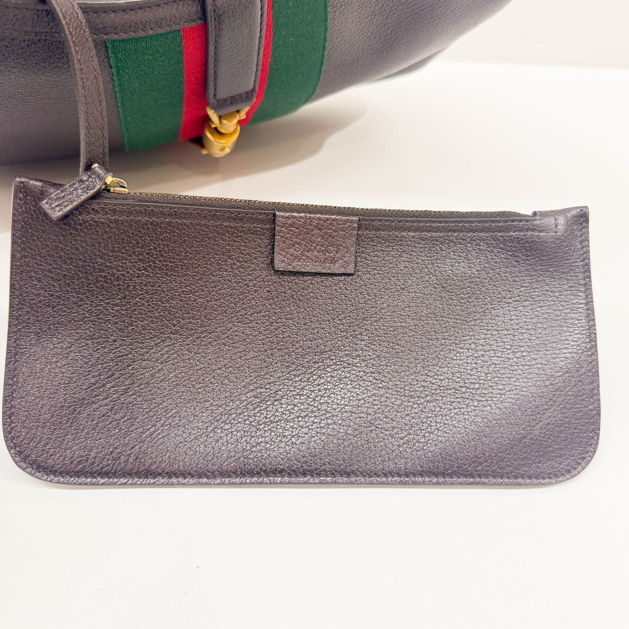 Jackie Ophidia Espresso Leather Shoulder Bag