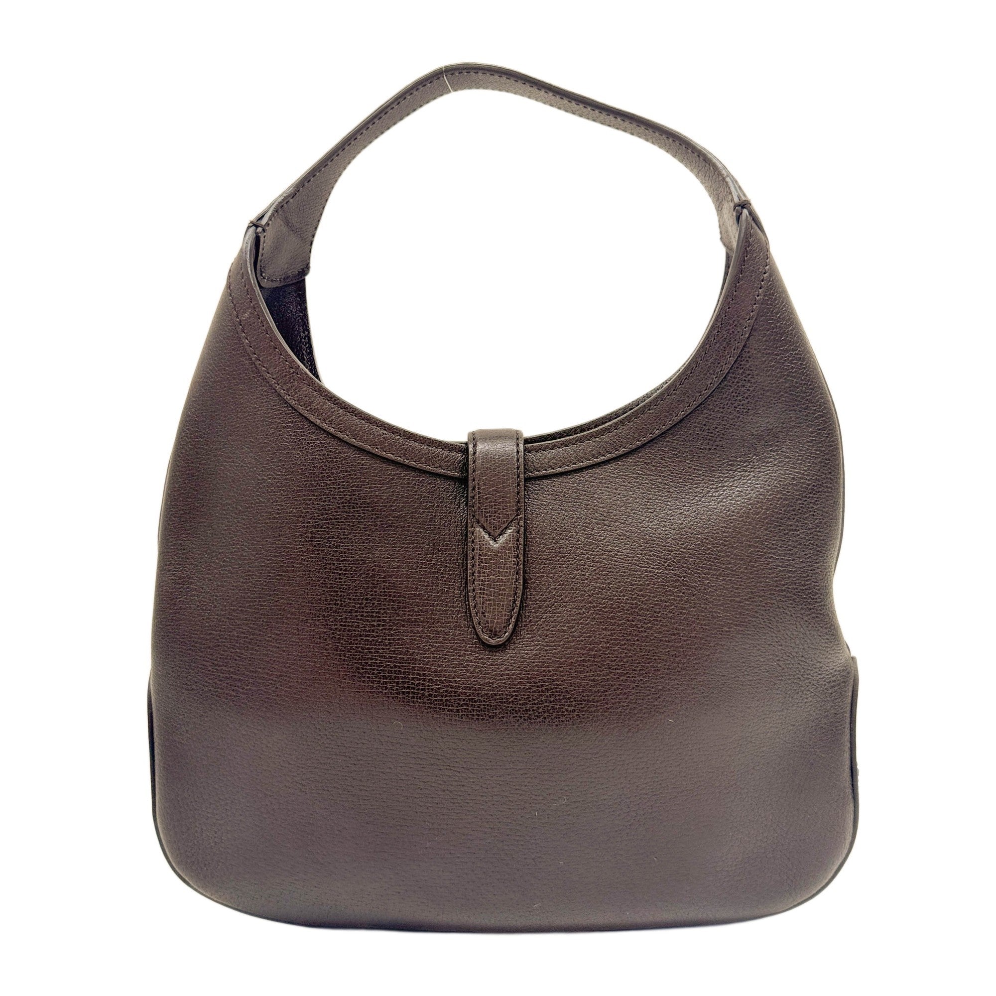 Jackie Ophidia Espresso Leather Shoulder Bag