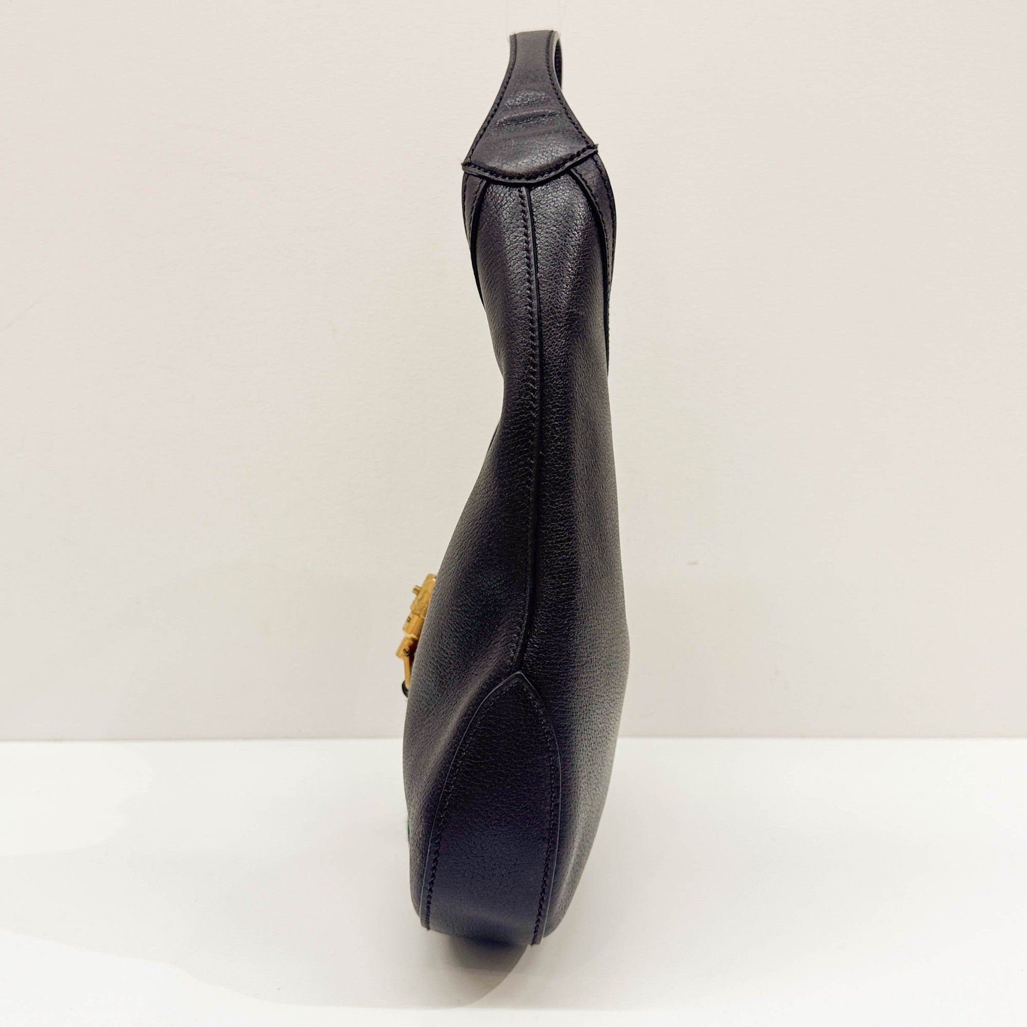 Jackie Ophidia Espresso Leather Shoulder Bag