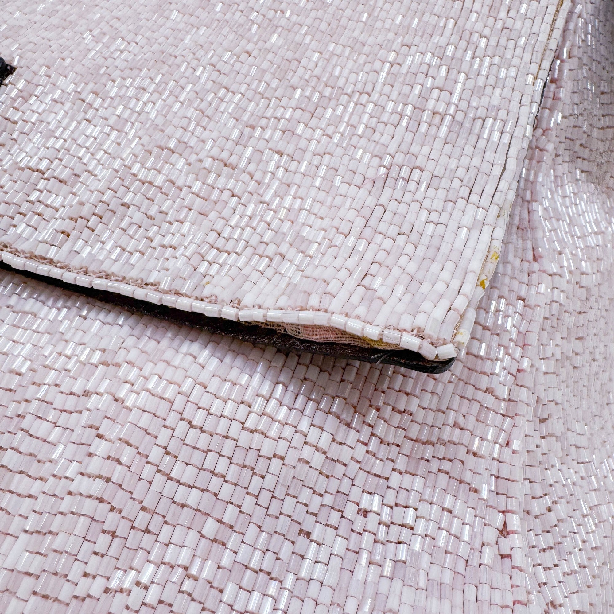 Mamma Baguette Baby Pink Beaded Shoulder Bag