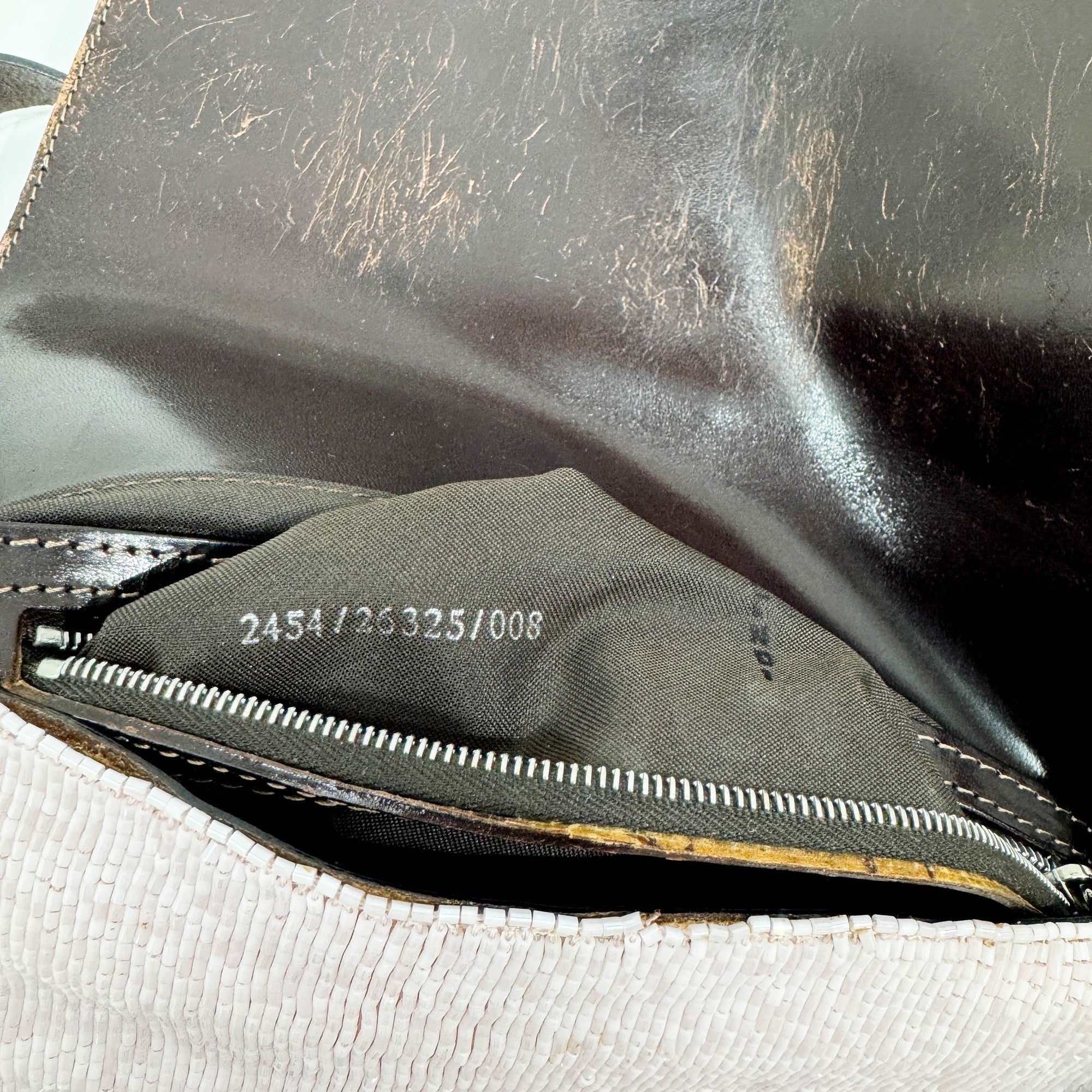 Mamma Baguette Baby Pink Beaded Shoulder Bag