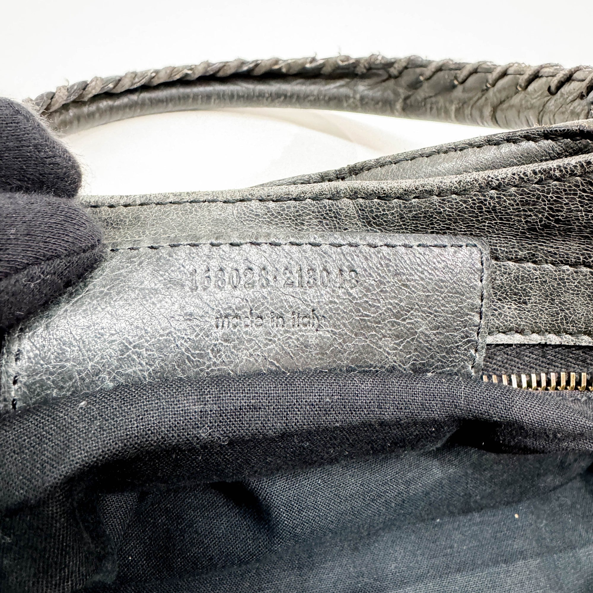 Part Time Gray Leather Two Way Bag