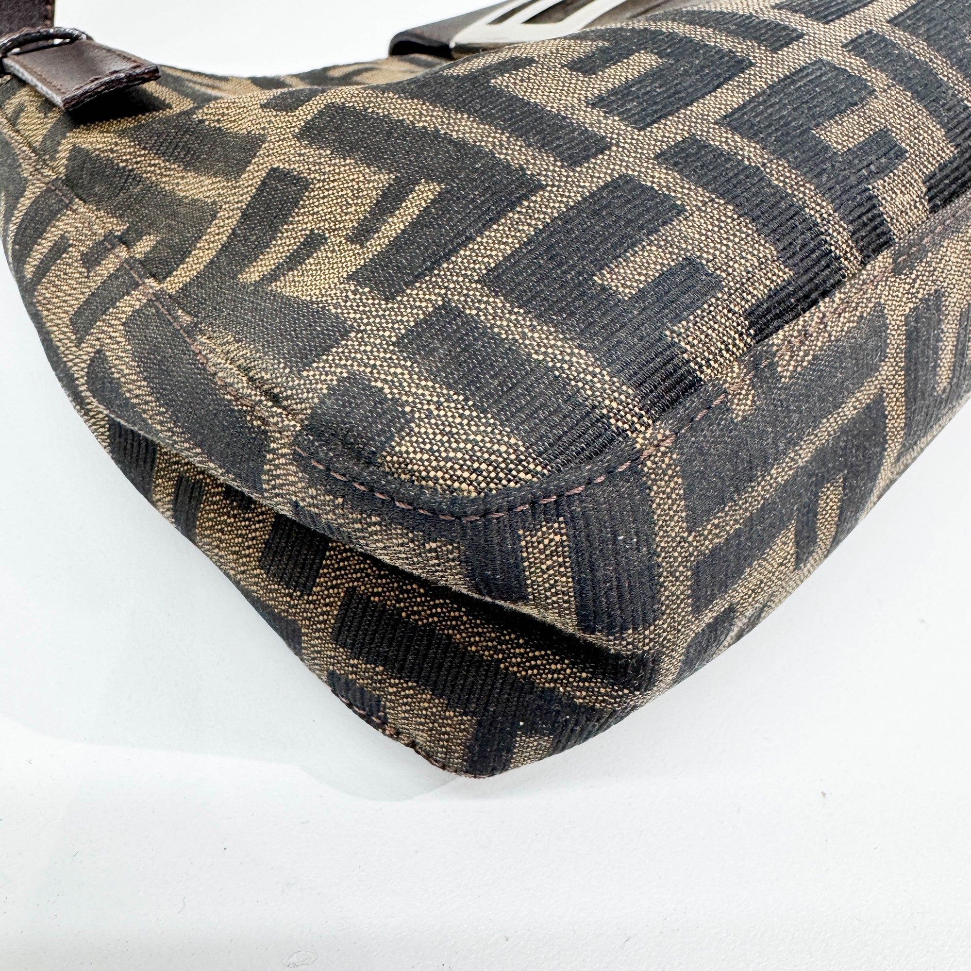Brown Zucca Canvas Shoulder Bag